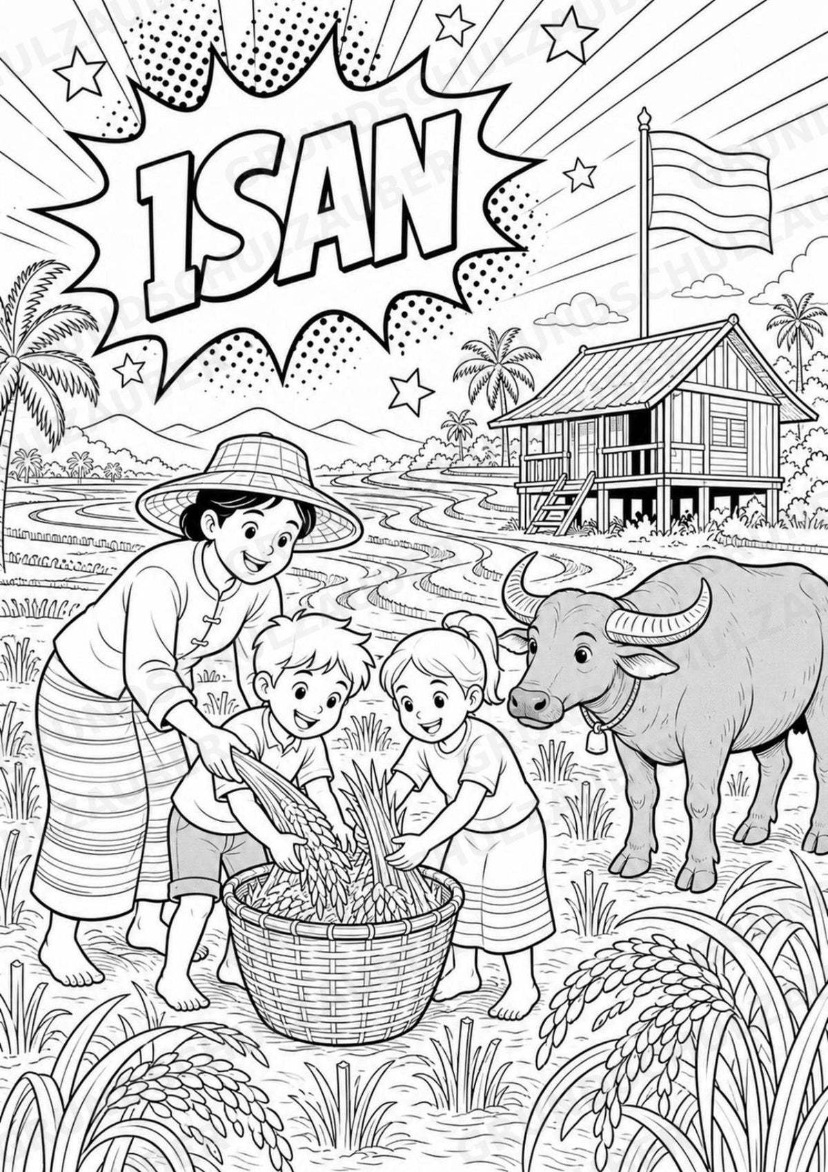 Thailand POP Art Ausmalbilder 15 Malvorlagen – Materialseite 13