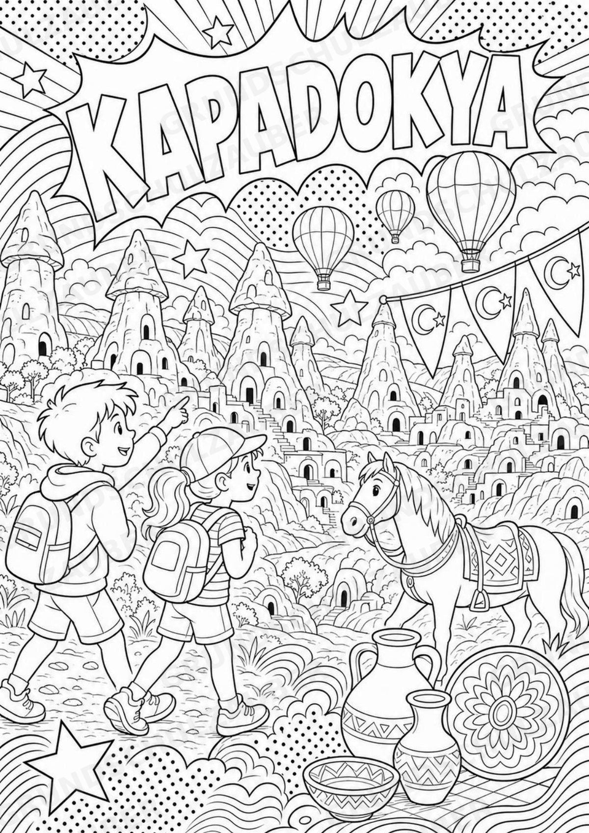 Türkei POP Art Ausmalbilder 15 Malvorlagen – Materialseite 3