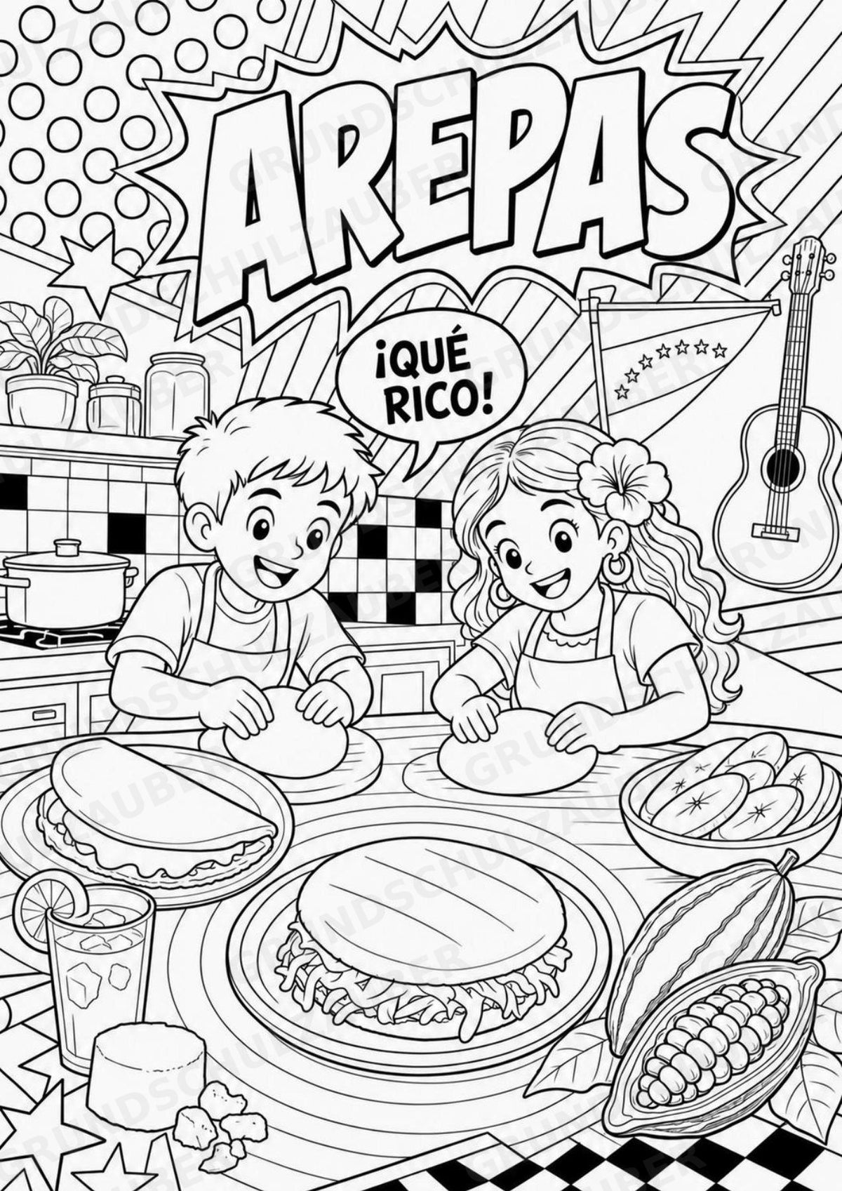 Venezuela POP Art Ausmalbilder 15 Malvorlagen – Materialseite 5