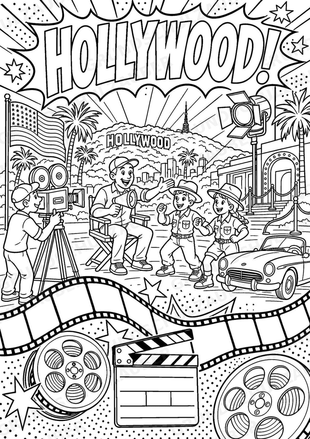 USA POP Art Ausmalbilder 15 Malvorlagen – Materialseite 15