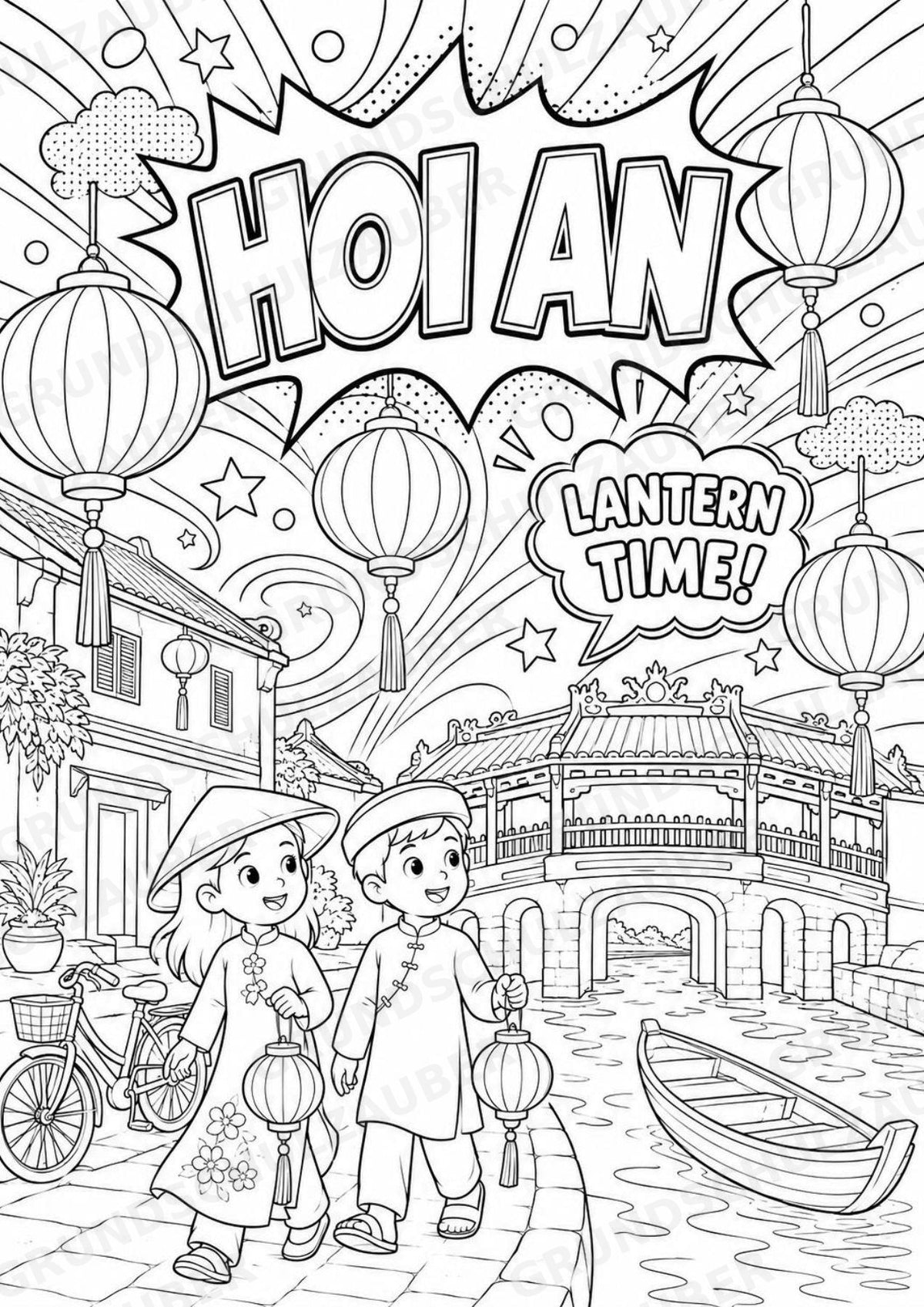 Vietnam POP Art Ausmalbilder 15 Malvorlagen – Materialseite 4
