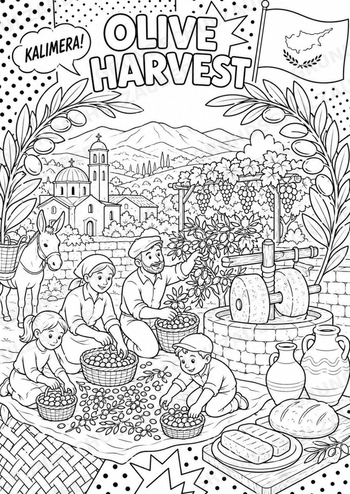 Zypern POP Art Ausmalbilder 15 Malvorlagen – Materialseite 15