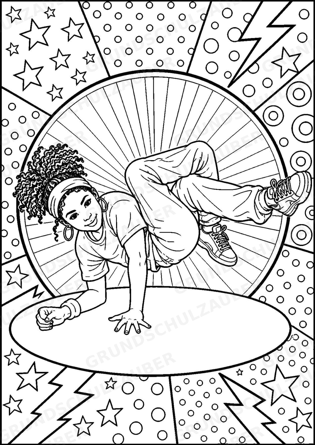 Hip Hop POP Art Ausmalbilder 15 Malvorlagen – Materialseite 6