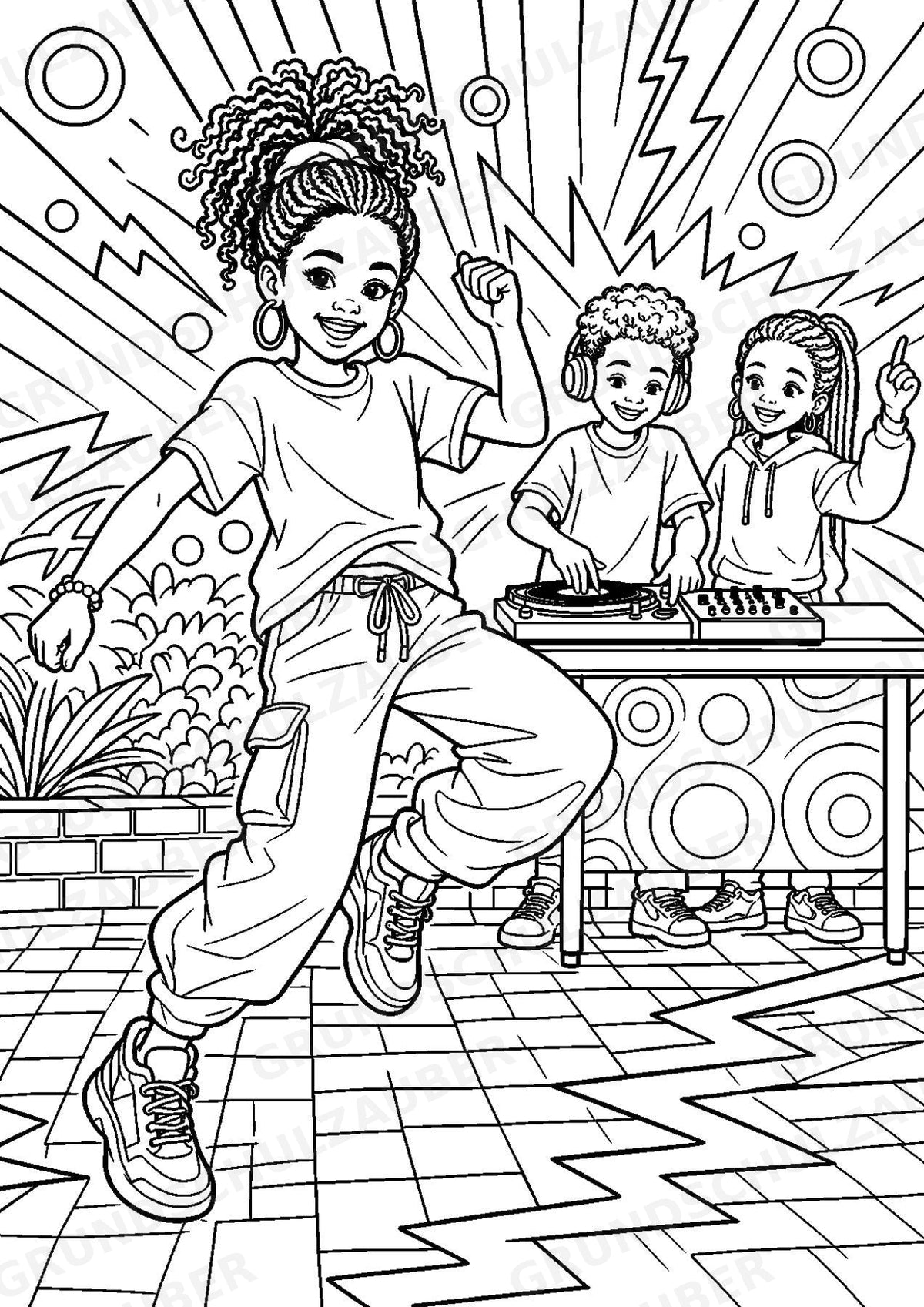 Hip Hop POP Art Ausmalbilder 15 Malvorlagen – Materialseite 16