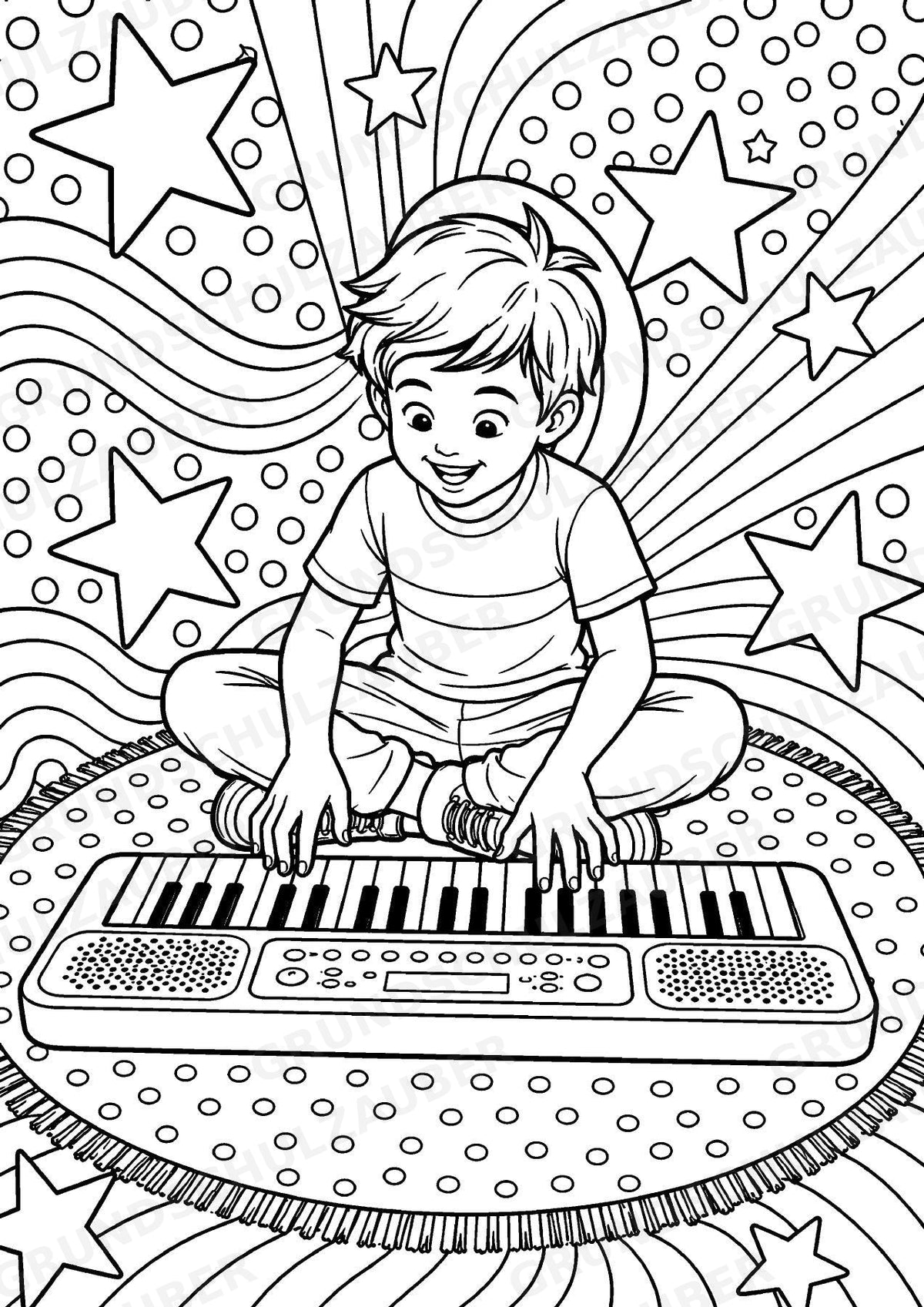 Keyboard POP Art Ausmalbilder 15 Malvorlagen – Materialseite 13