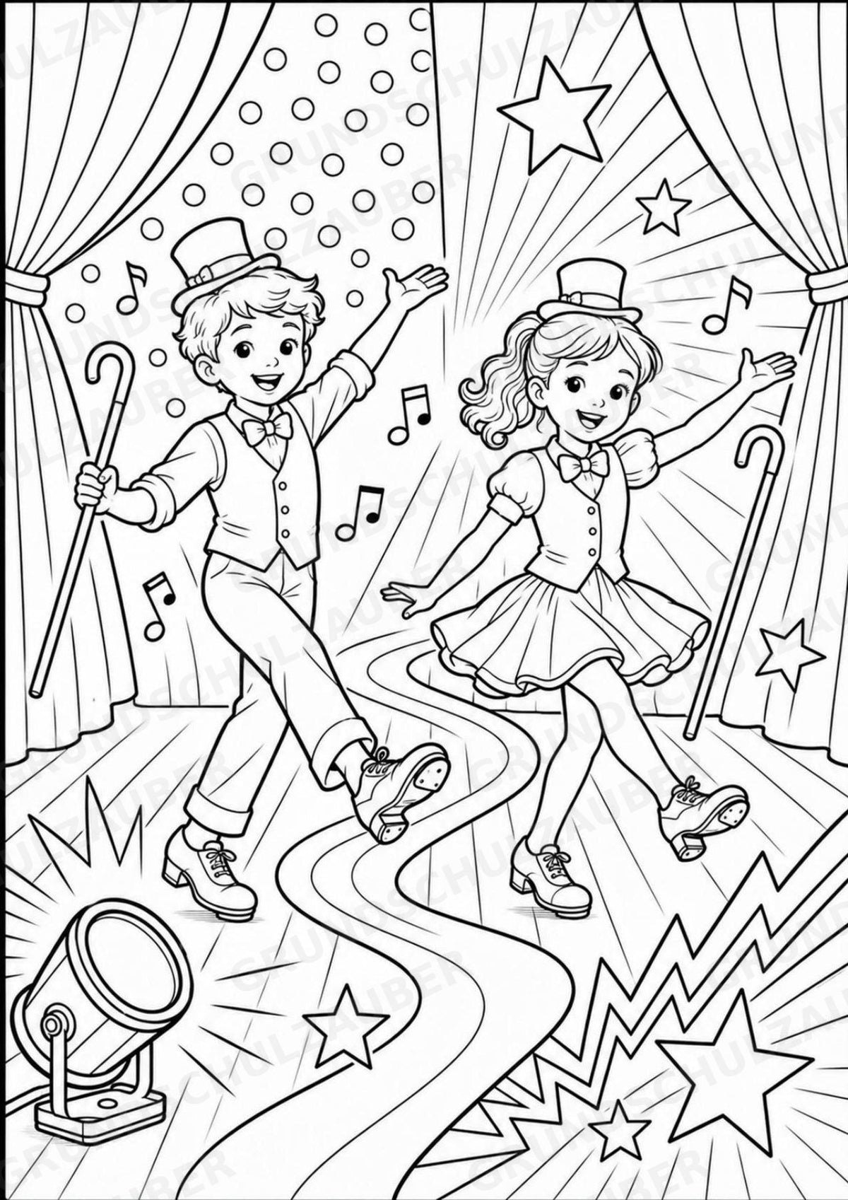 Musicals POP Art Ausmalbilder 15 Malvorlagen – Materialseite 3