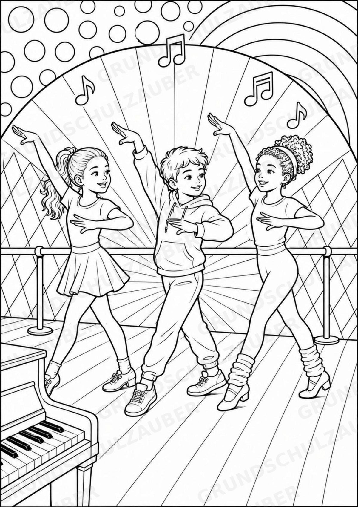 Musicals POP Art Ausmalbilder 15 Malvorlagen – Materialseite 5