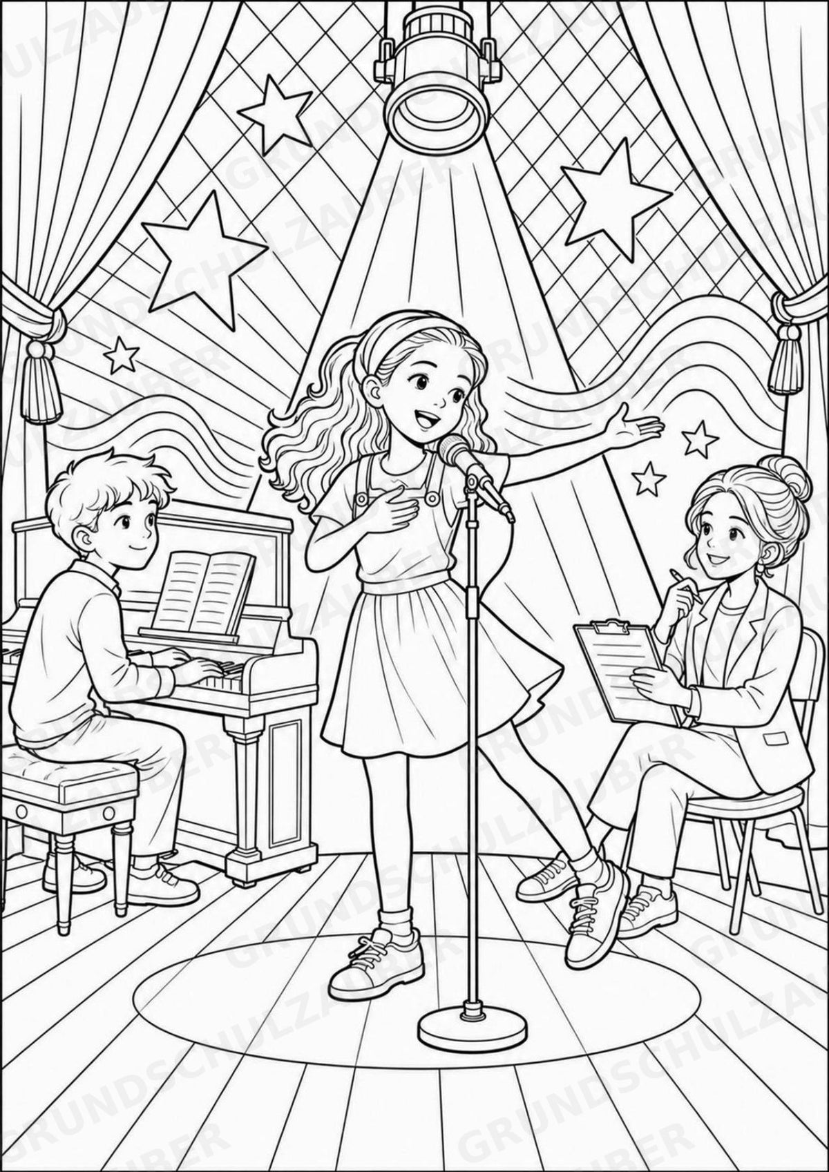 Musicals POP Art Ausmalbilder 15 Malvorlagen – Materialseite 11
