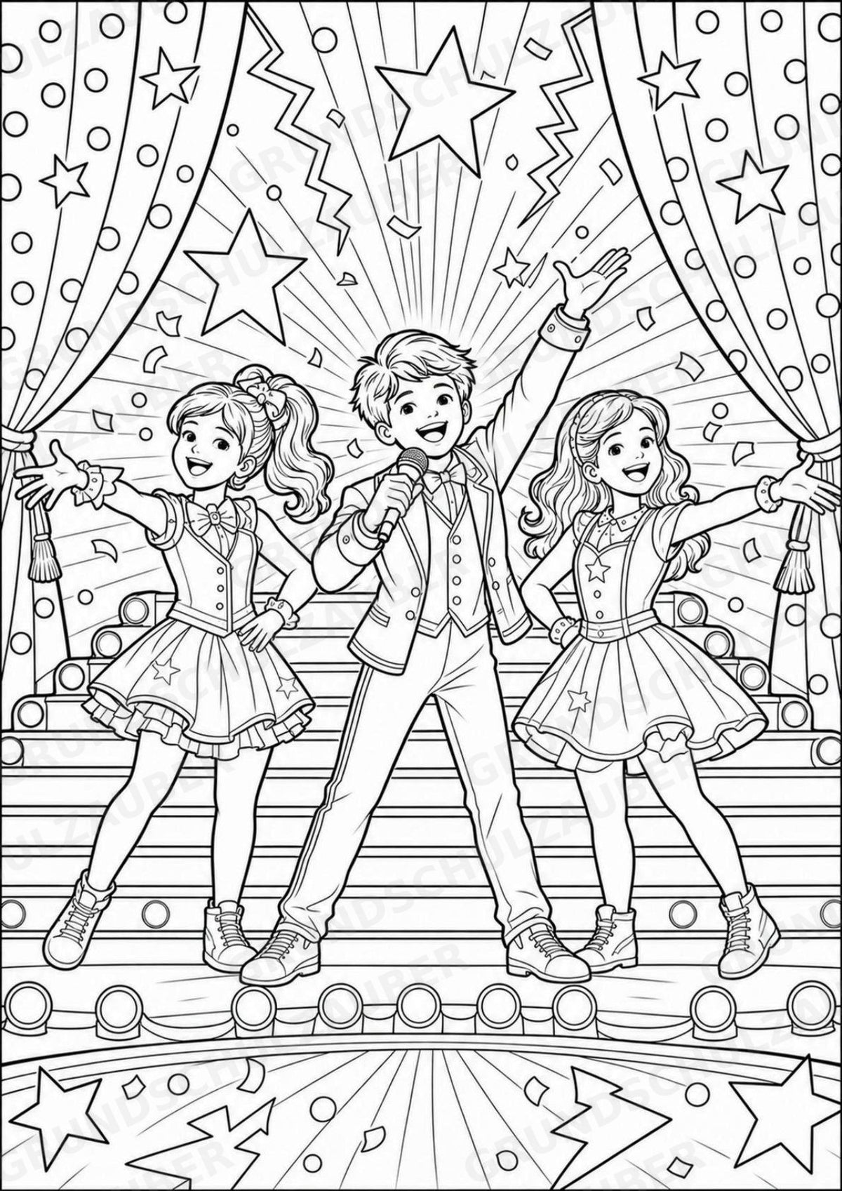 Musicals POP Art Ausmalbilder 15 Malvorlagen – Materialseite 15