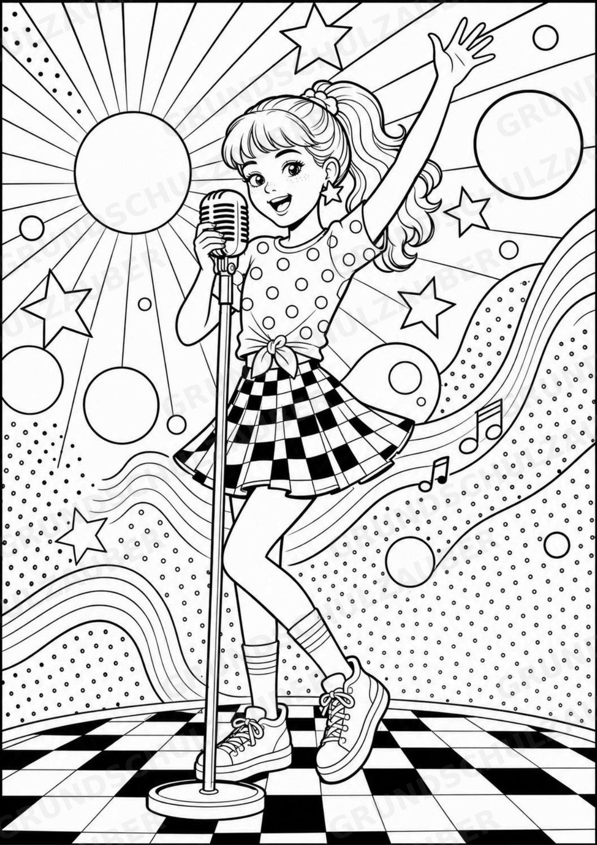 Popstile POP Art Ausmalbilder 15 Malvorlagen – Materialseite 3