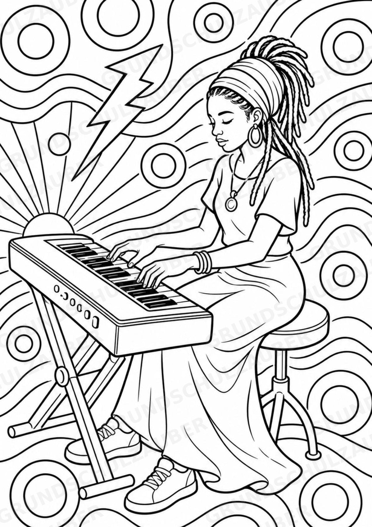 Reggae POP Art Ausmalbilder 15 Malvorlagen – Materialseite 6
