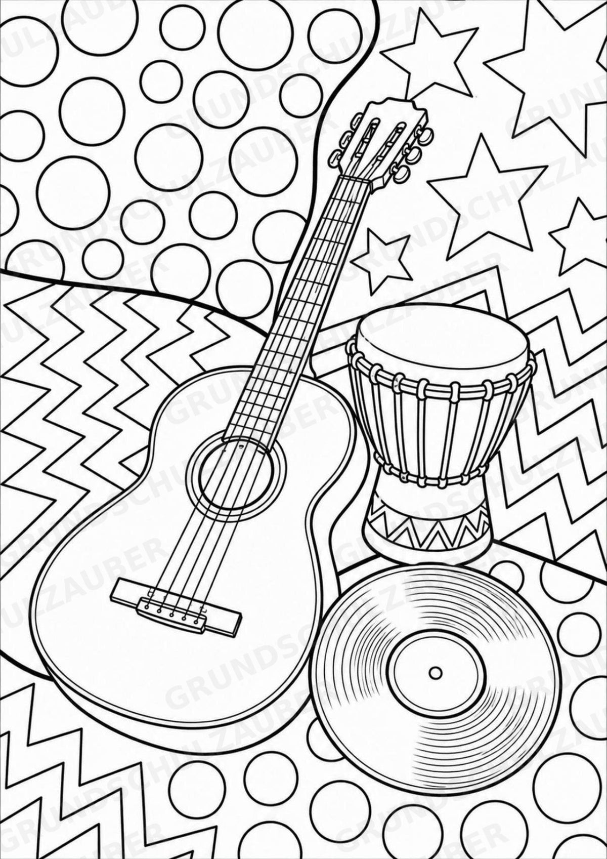 Reggae POP Art Ausmalbilder 15 Malvorlagen – Materialseite 14