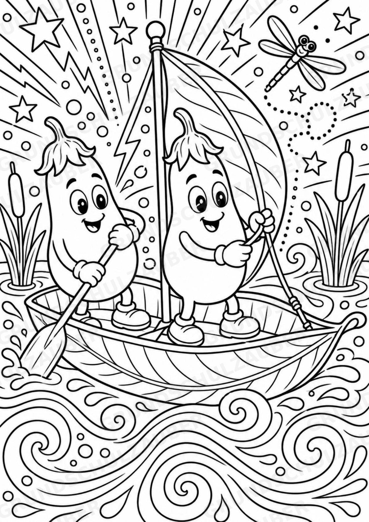 Aubergine POP Art Ausmalbilder 15 Malvorlagen – Materialseite 7