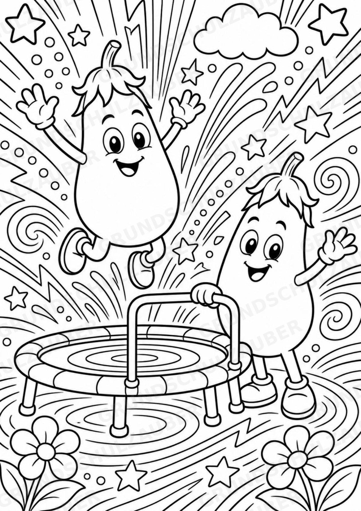 Aubergine POP Art Ausmalbilder 15 Malvorlagen – Materialseite 11