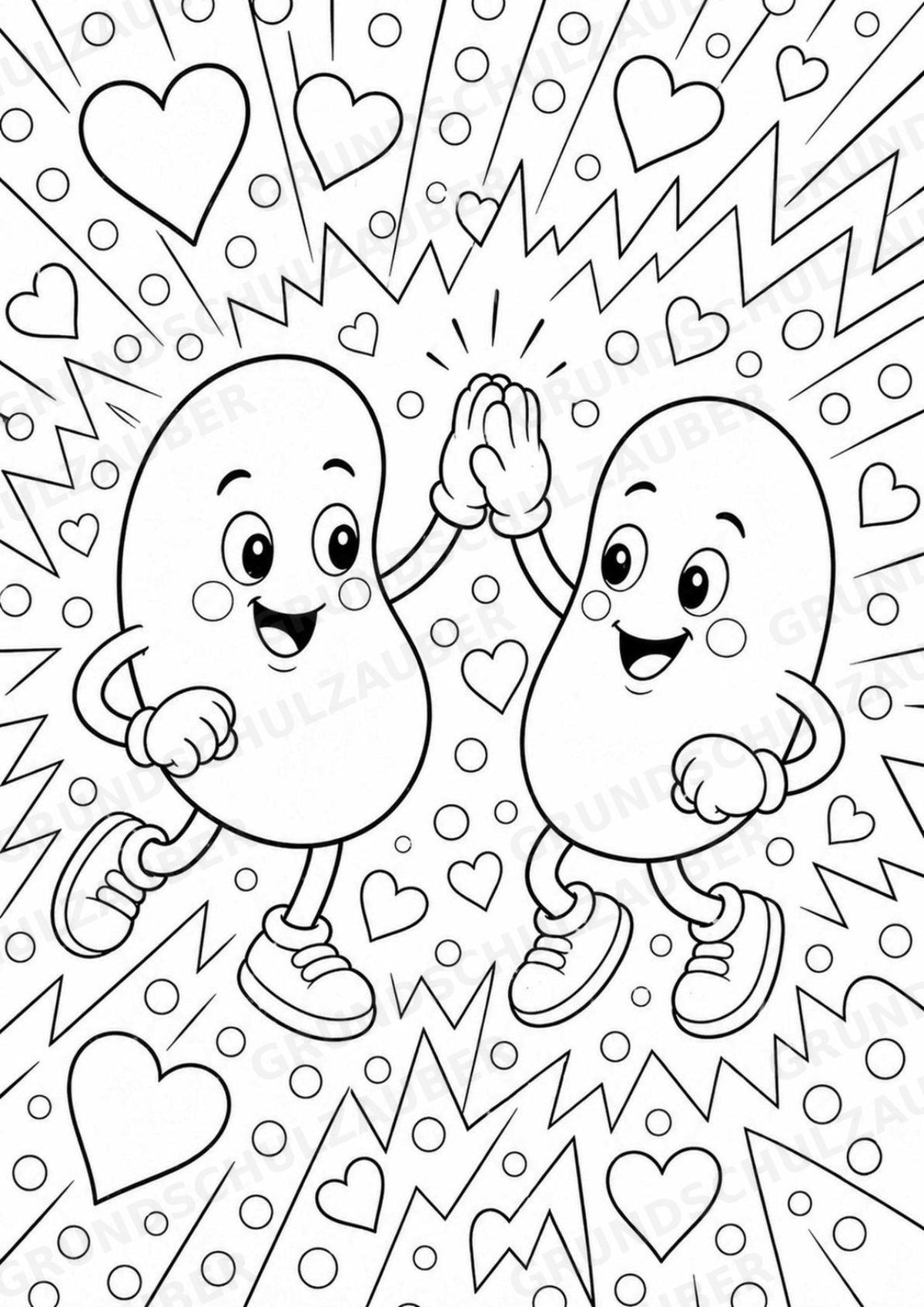 Bohnen POP Art Ausmalbilder 15 Malvorlagen – Materialseite 4