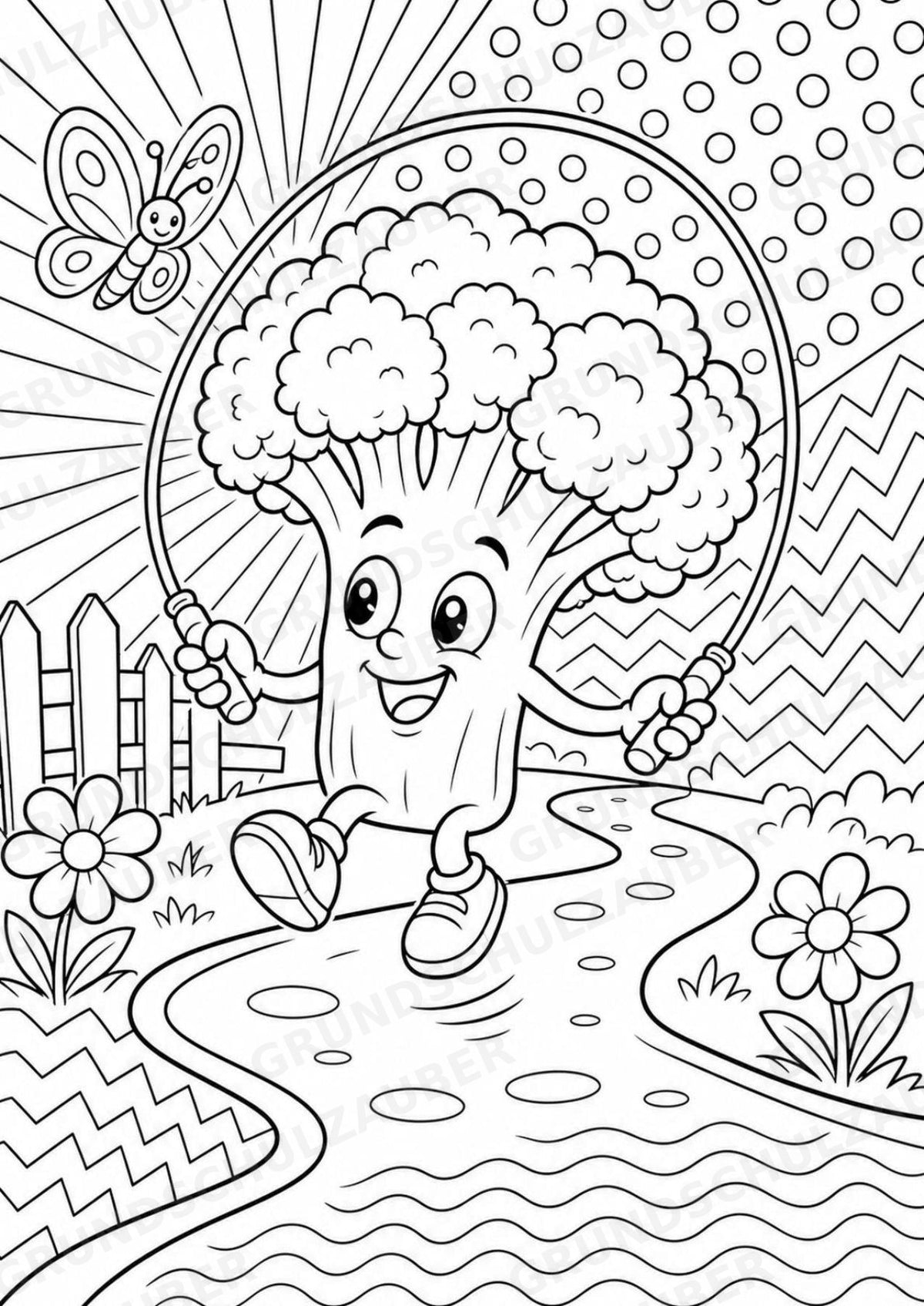 Brokkoli POP Art Ausmalbilder 15 Malvorlagen – Materialseite 5