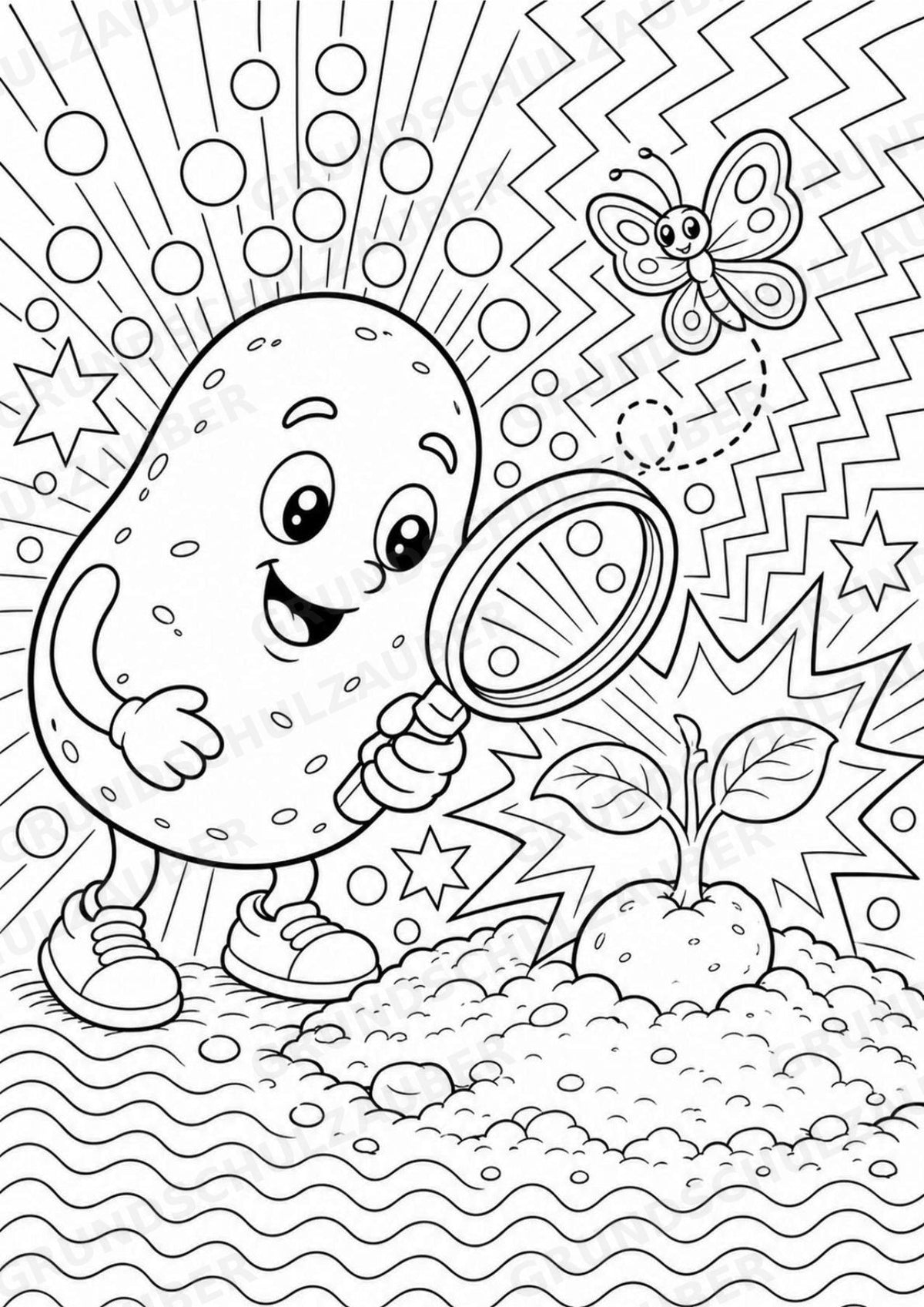 Kartoffel POP Art Ausmalbilder 15 Malvorlagen – Materialseite 5