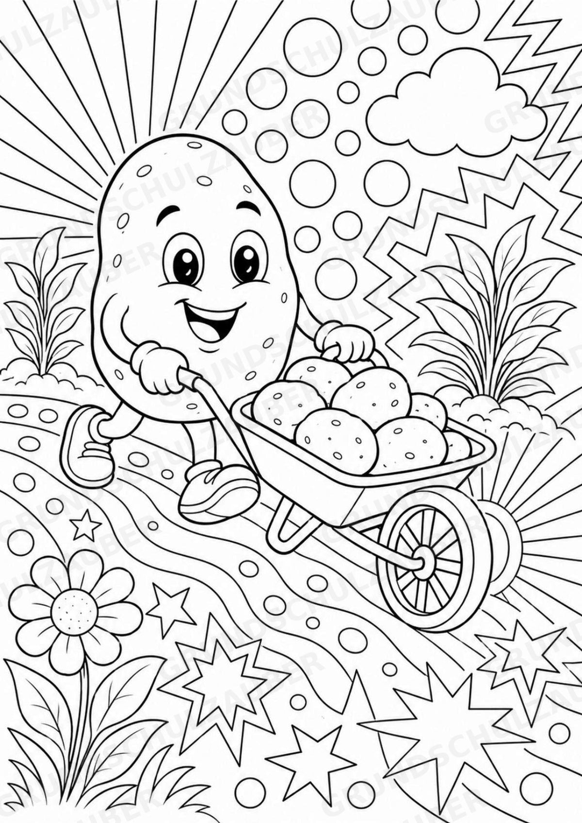 Kartoffel POP Art Ausmalbilder 15 Malvorlagen – Materialseite 7