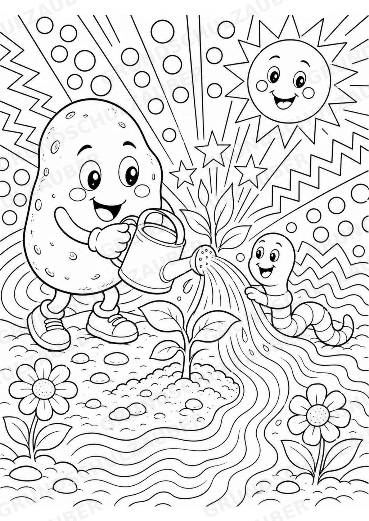 Kartoffel POP Art Ausmalbilder 15 Malvorlagen – Materialseite 11