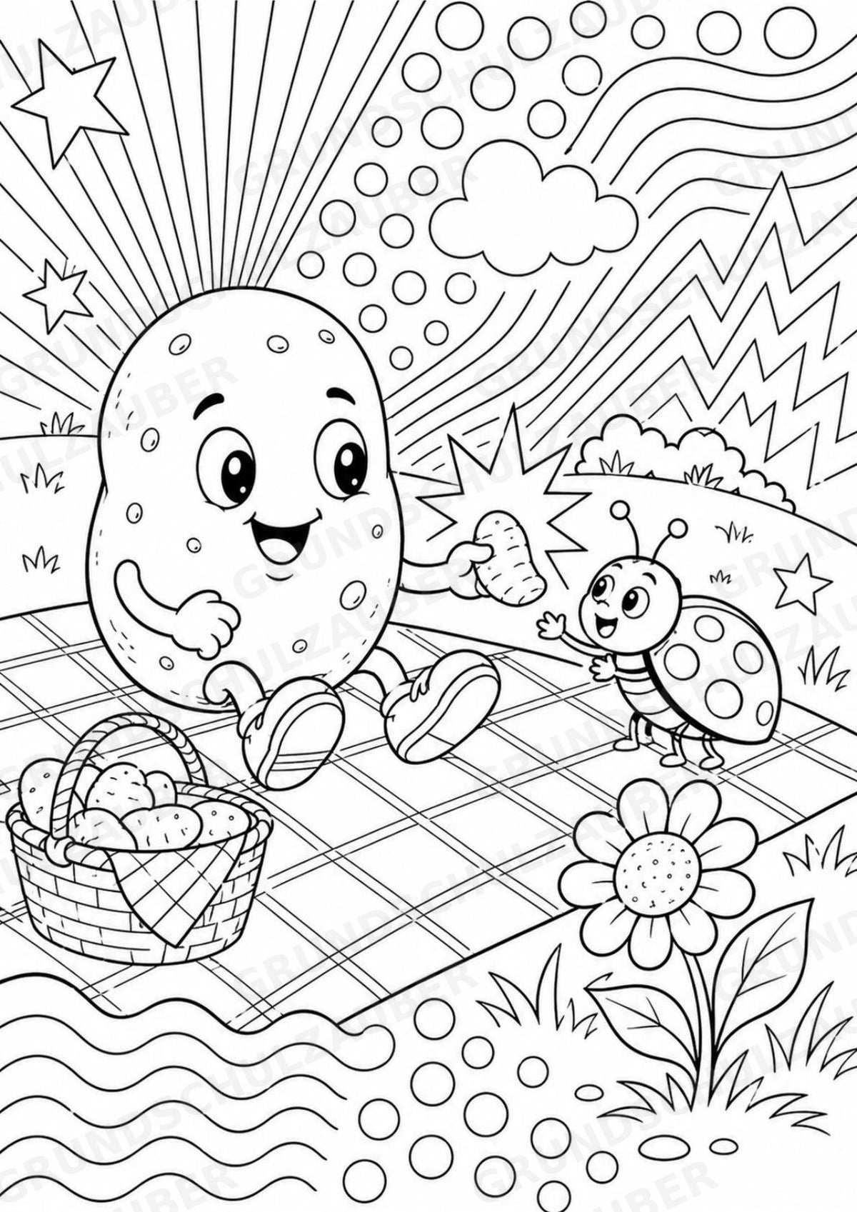 Kartoffel POP Art Ausmalbilder 15 Malvorlagen – Materialseite 14