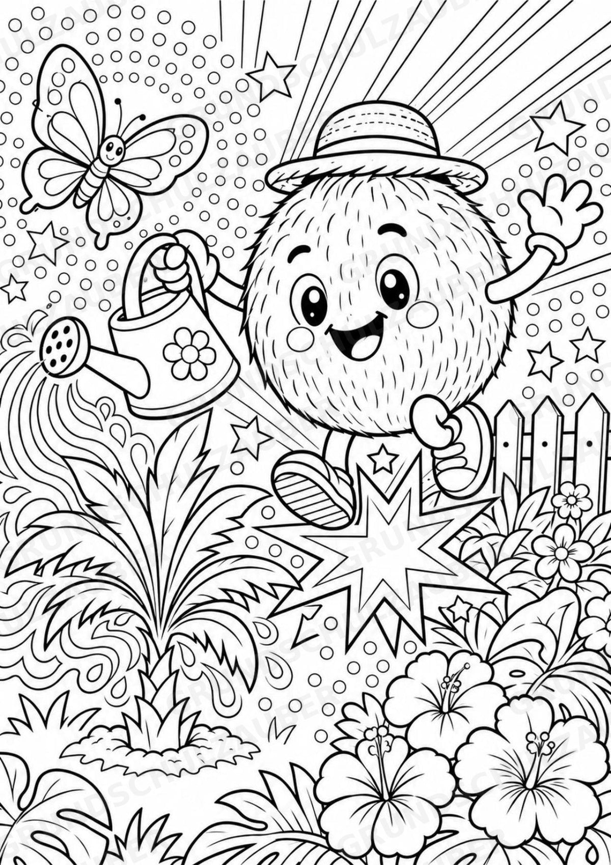 Kokosnuss POP Art Ausmalbilder 15 Malvorlagen – Materialseite 2