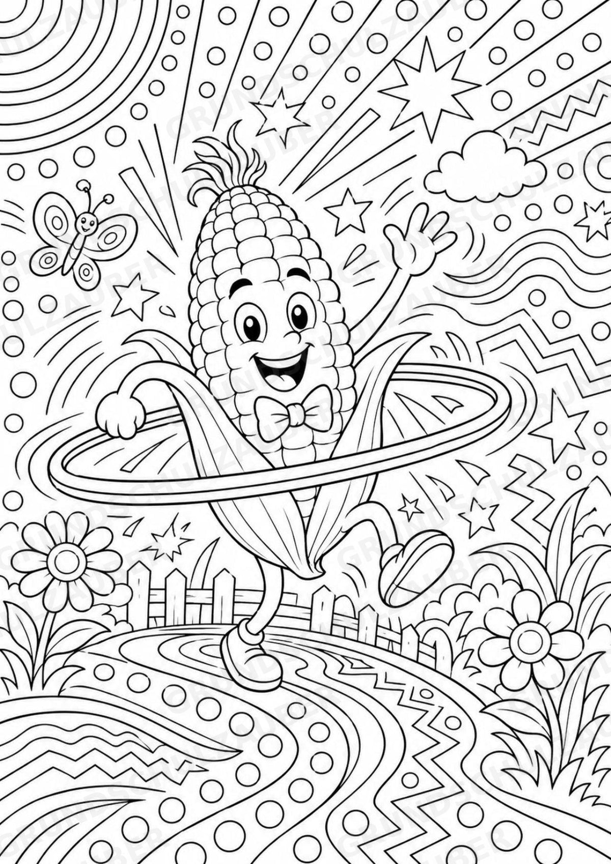 Mais POP Art Ausmalbilder 15 Malvorlagen – Materialseite 3