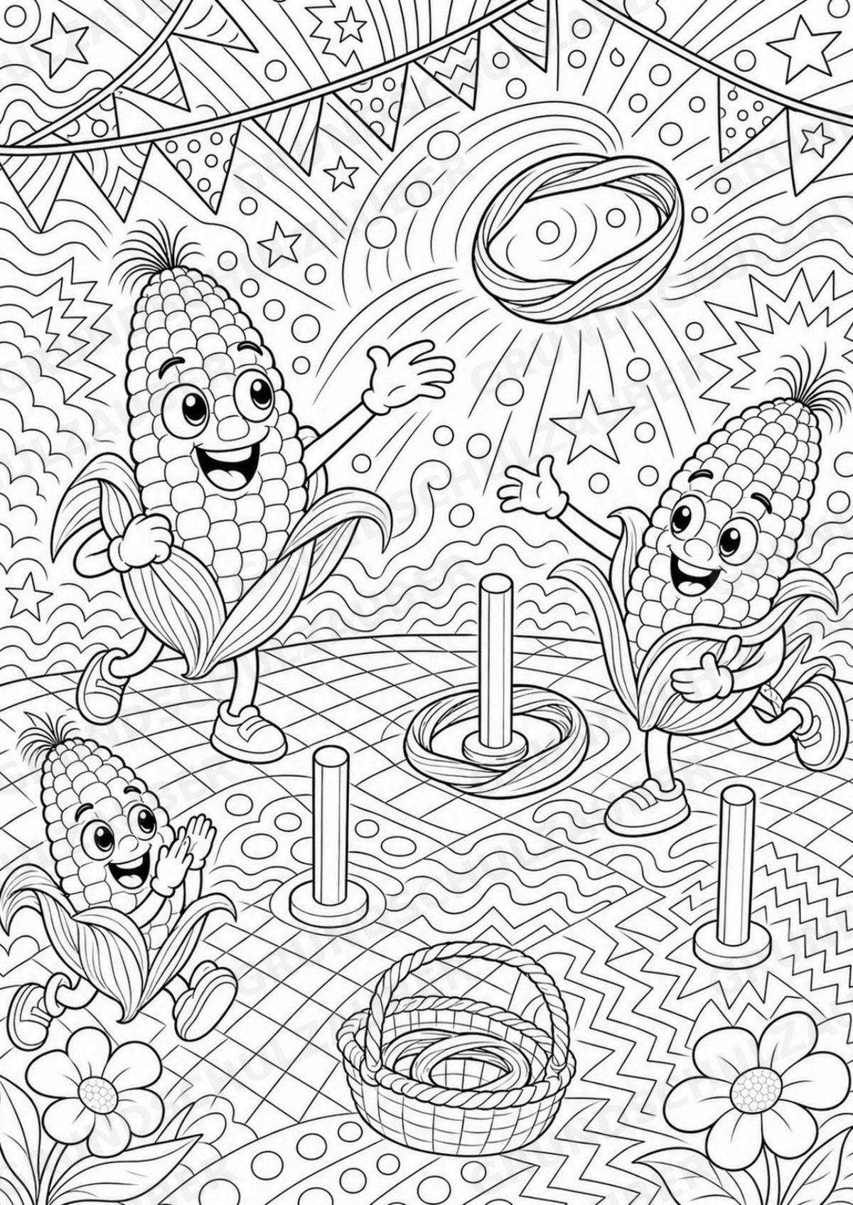 Mais POP Art Ausmalbilder 15 Malvorlagen – Materialseite 13