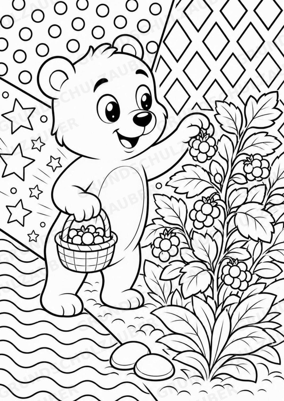 Bär POP Art Ausmalbilder 15 Malvorlagen – Materialseite 9