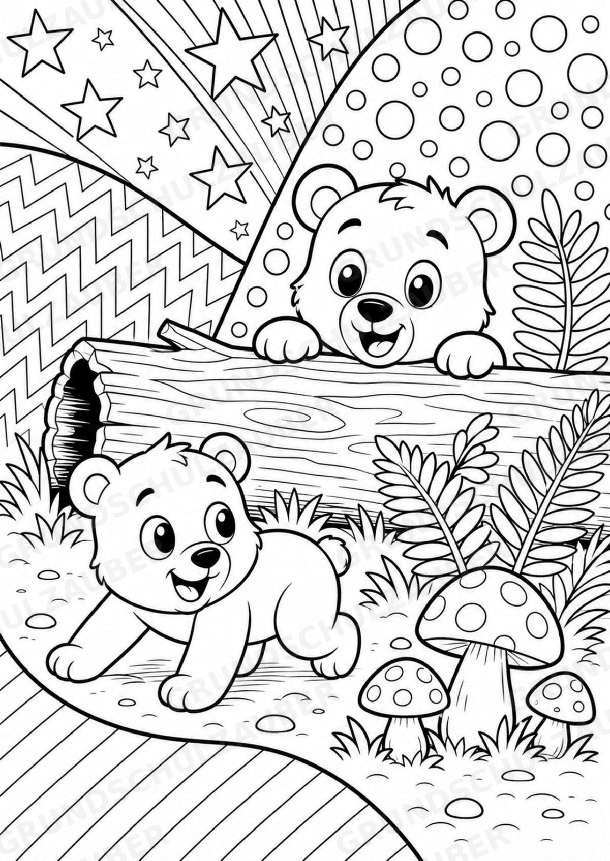 Bär POP Art Ausmalbilder 15 Malvorlagen – Materialseite 10