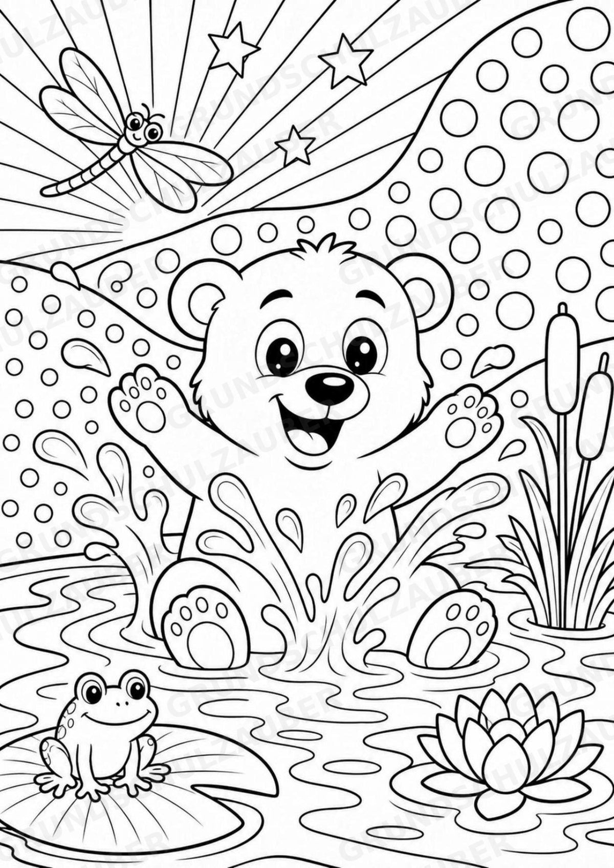 Bär POP Art Ausmalbilder 15 Malvorlagen – Materialseite 11