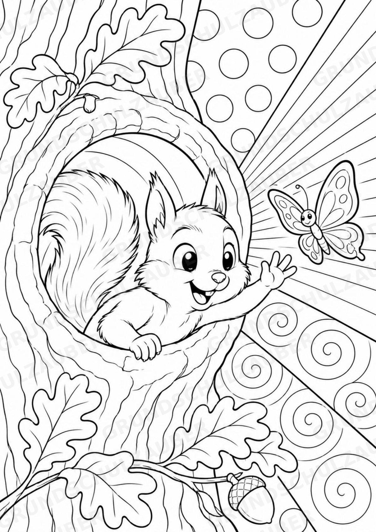 Eichhörnchen POP Art Ausmalbilder 15 Malvorlagen – Materialseite 5