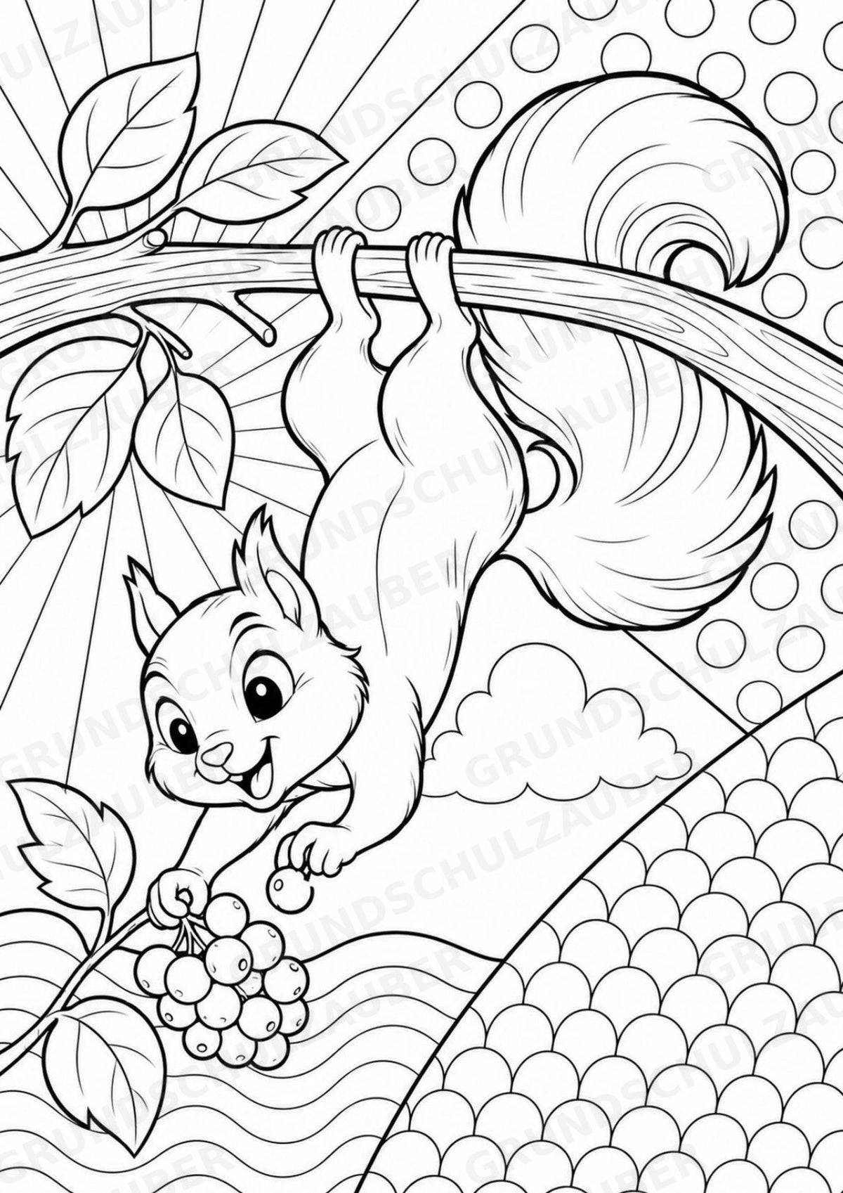 Eichhörnchen POP Art Ausmalbilder 15 Malvorlagen – Materialseite 15