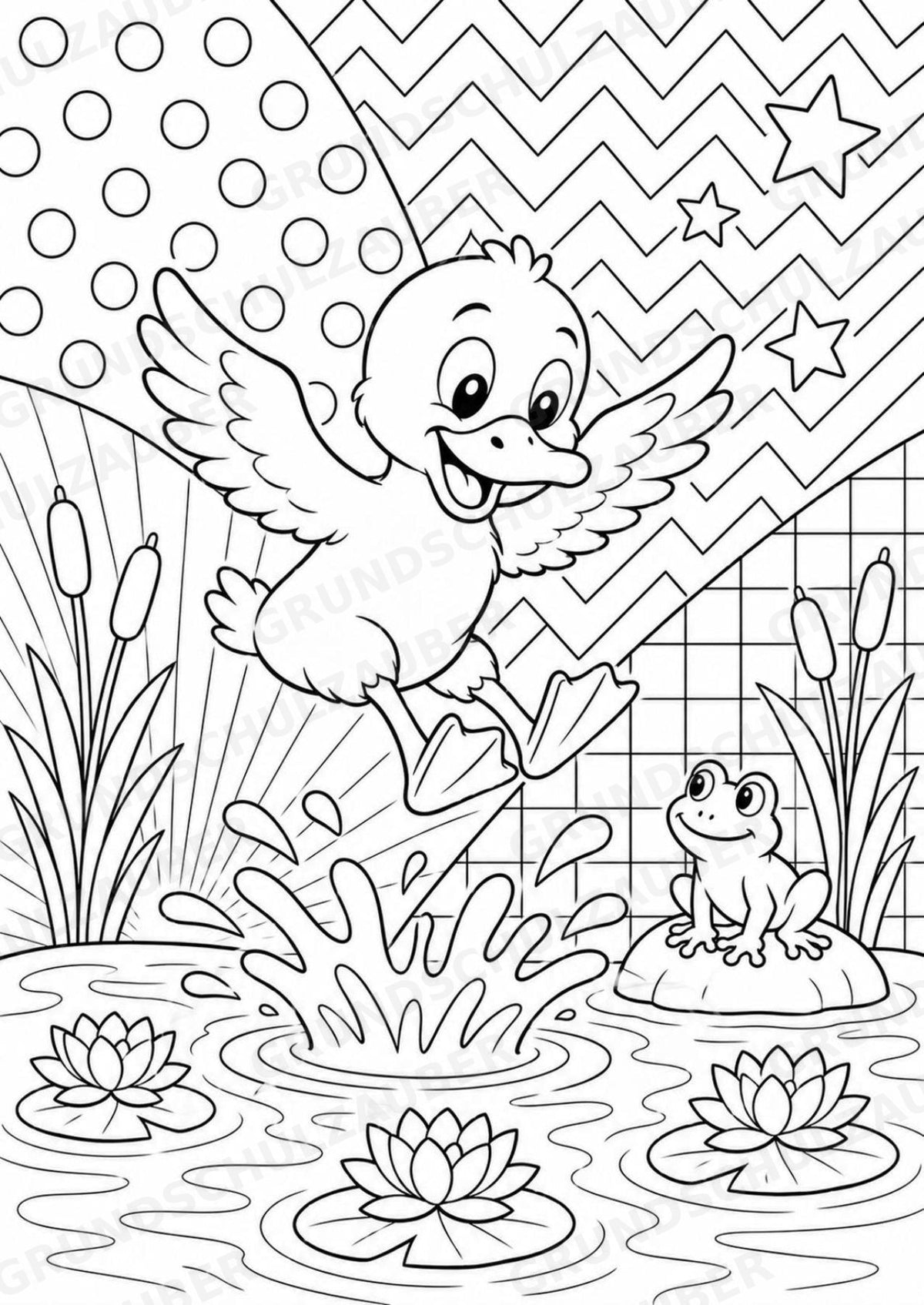 Ente POP Art Ausmalbilder 15 Malvorlagen – Materialseite 2