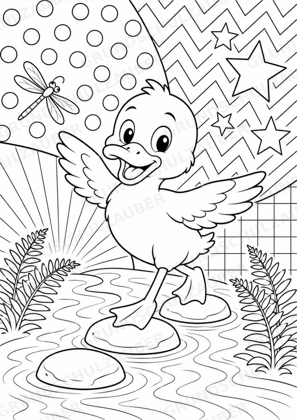 Ente POP Art Ausmalbilder 15 Malvorlagen – Materialseite 5