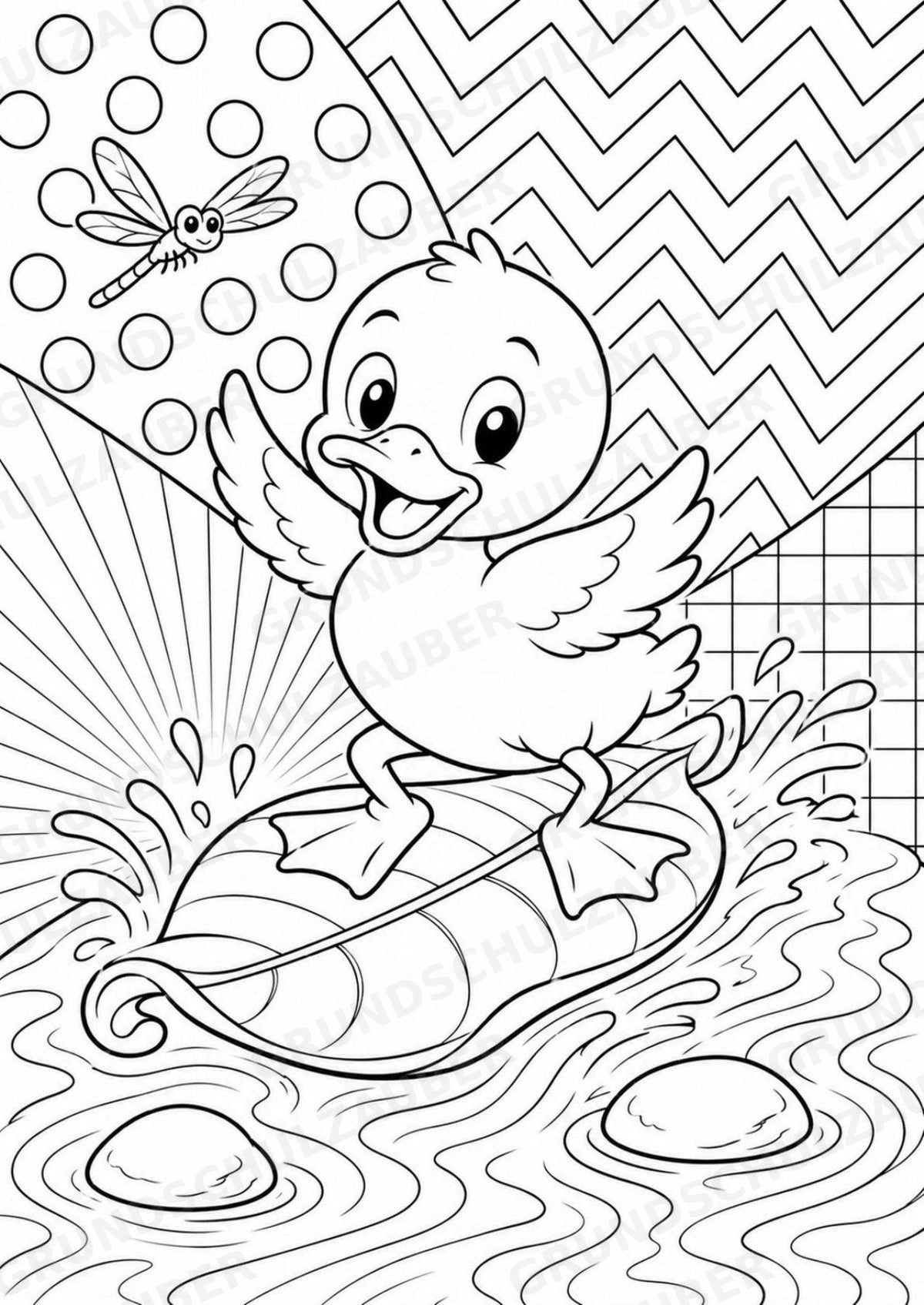 Ente POP Art Ausmalbilder 15 Malvorlagen – Materialseite 9