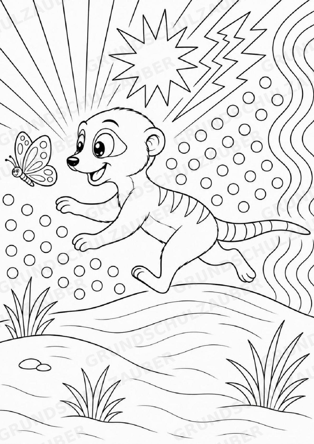 Erdmännchen POP Art Ausmalbilder 15 Malvorlagen – Materialseite 5