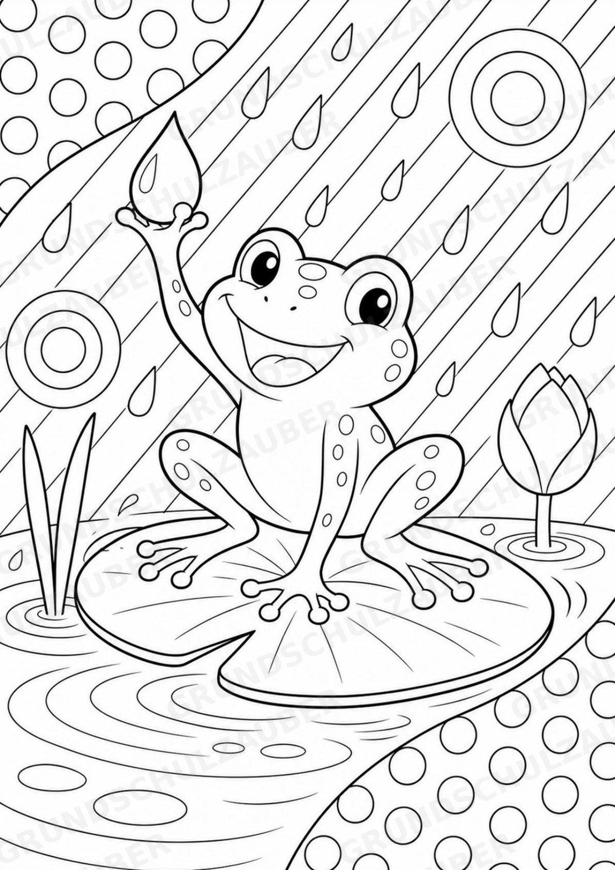 Frosch POP Art Ausmalbilder 15 Malvorlagen – Materialseite 7
