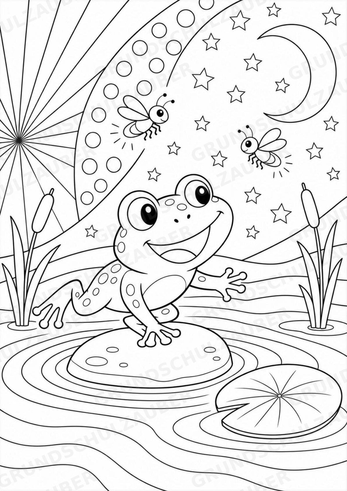 Frosch POP Art Ausmalbilder 15 Malvorlagen – Materialseite 12