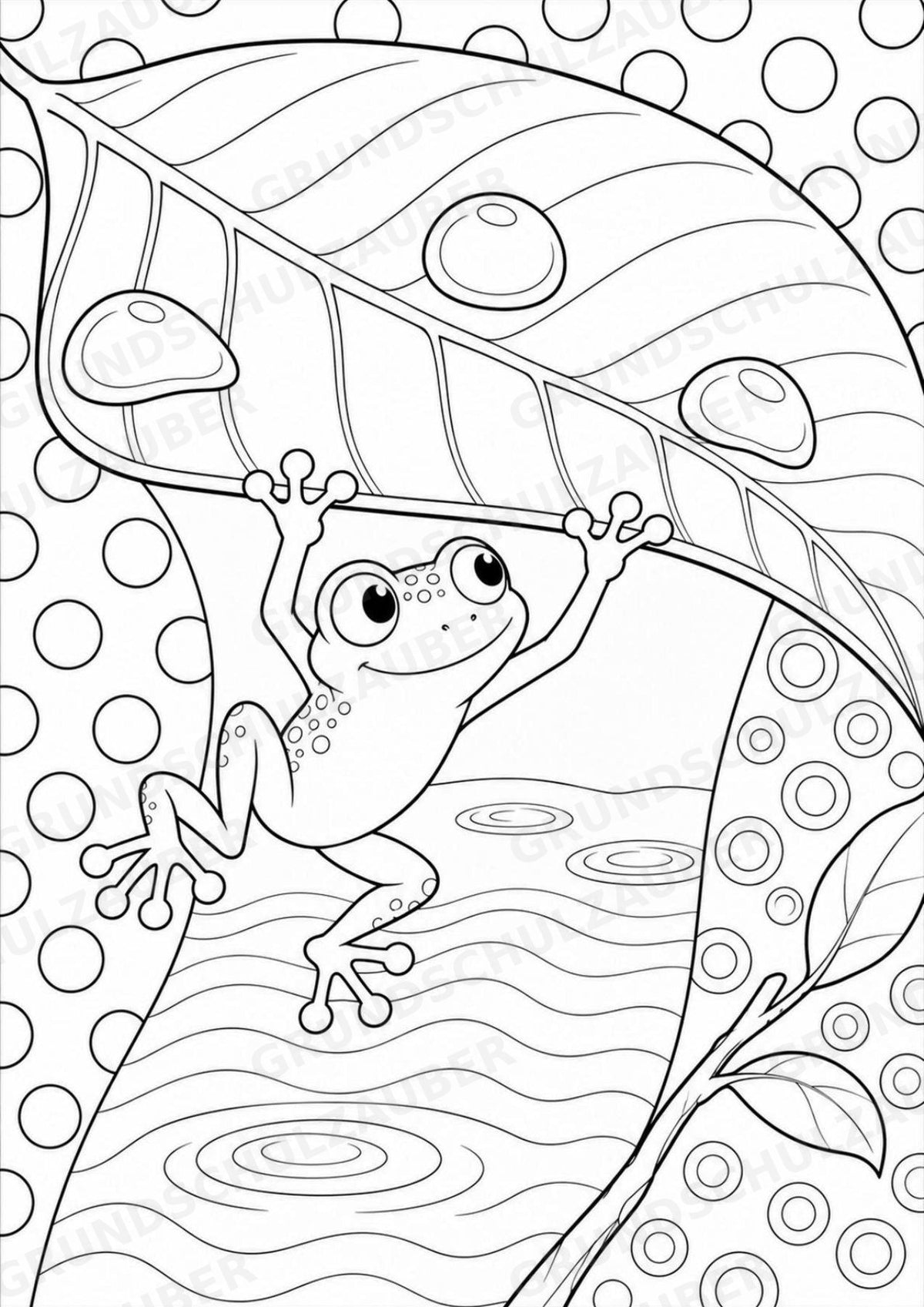 Frosch POP Art Ausmalbilder 15 Malvorlagen – Materialseite 13