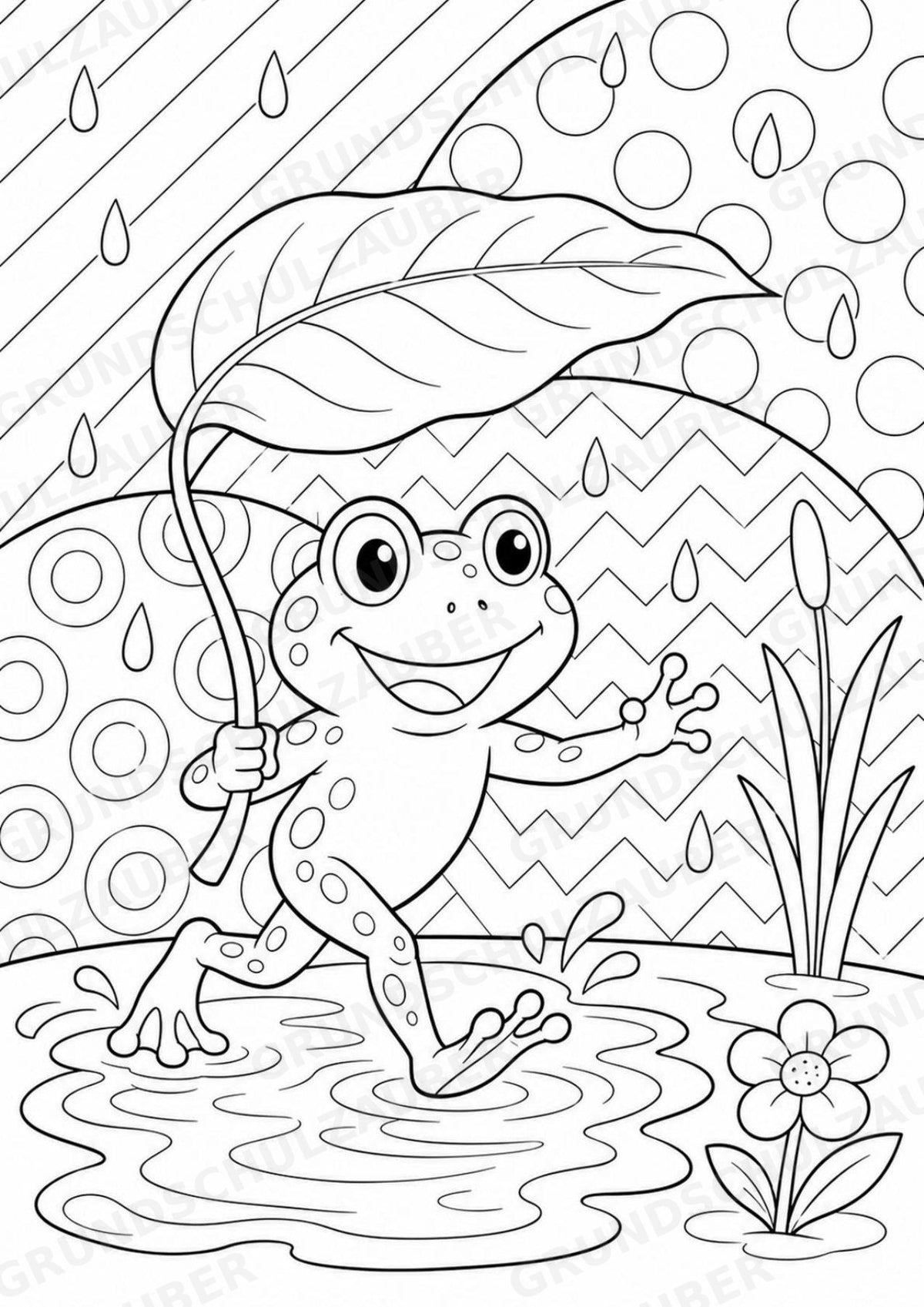 Frosch POP Art Ausmalbilder 15 Malvorlagen – Materialseite 15