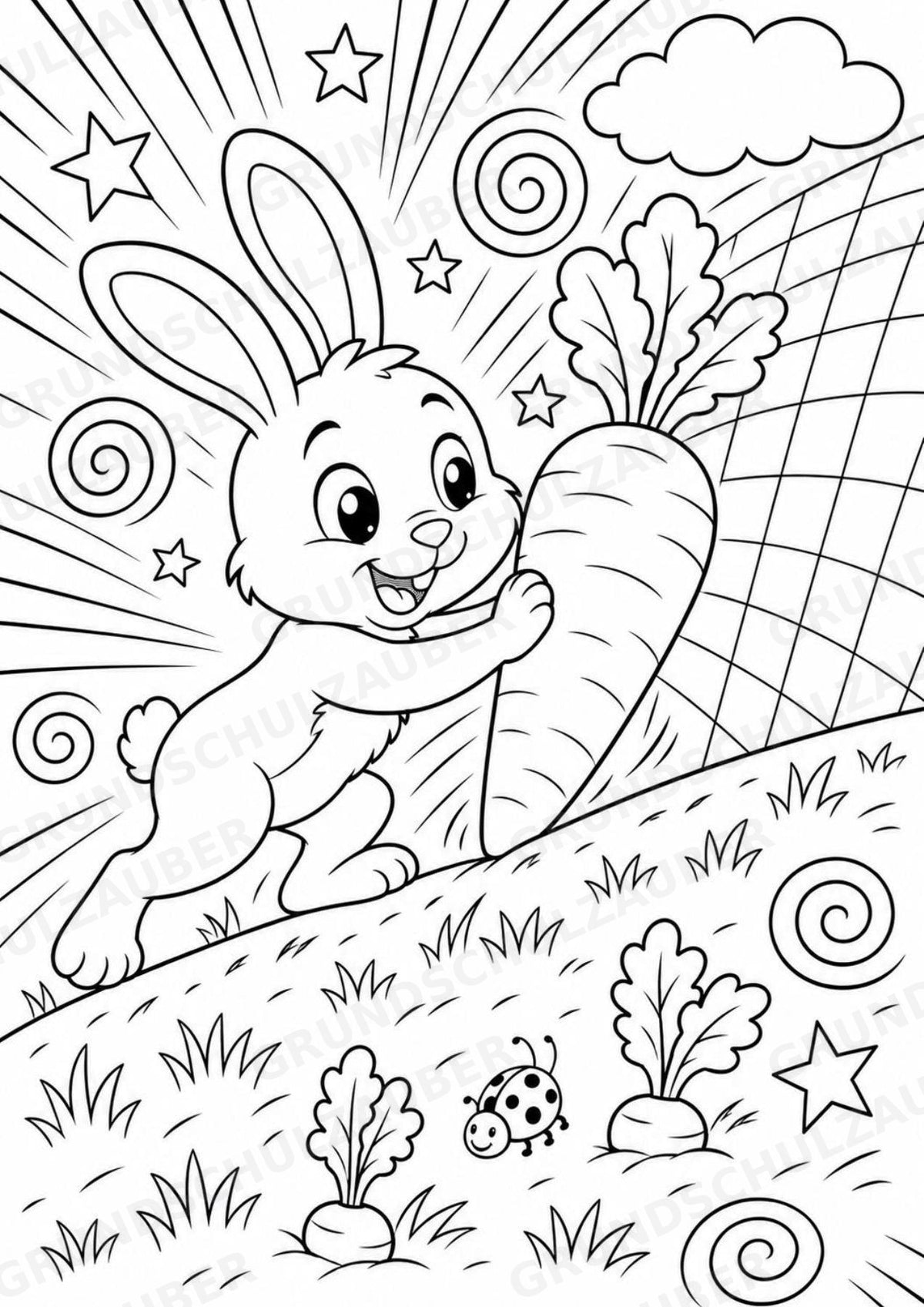 Hase POP Art Ausmalbilder 15 Malvorlagen – Materialseite 5