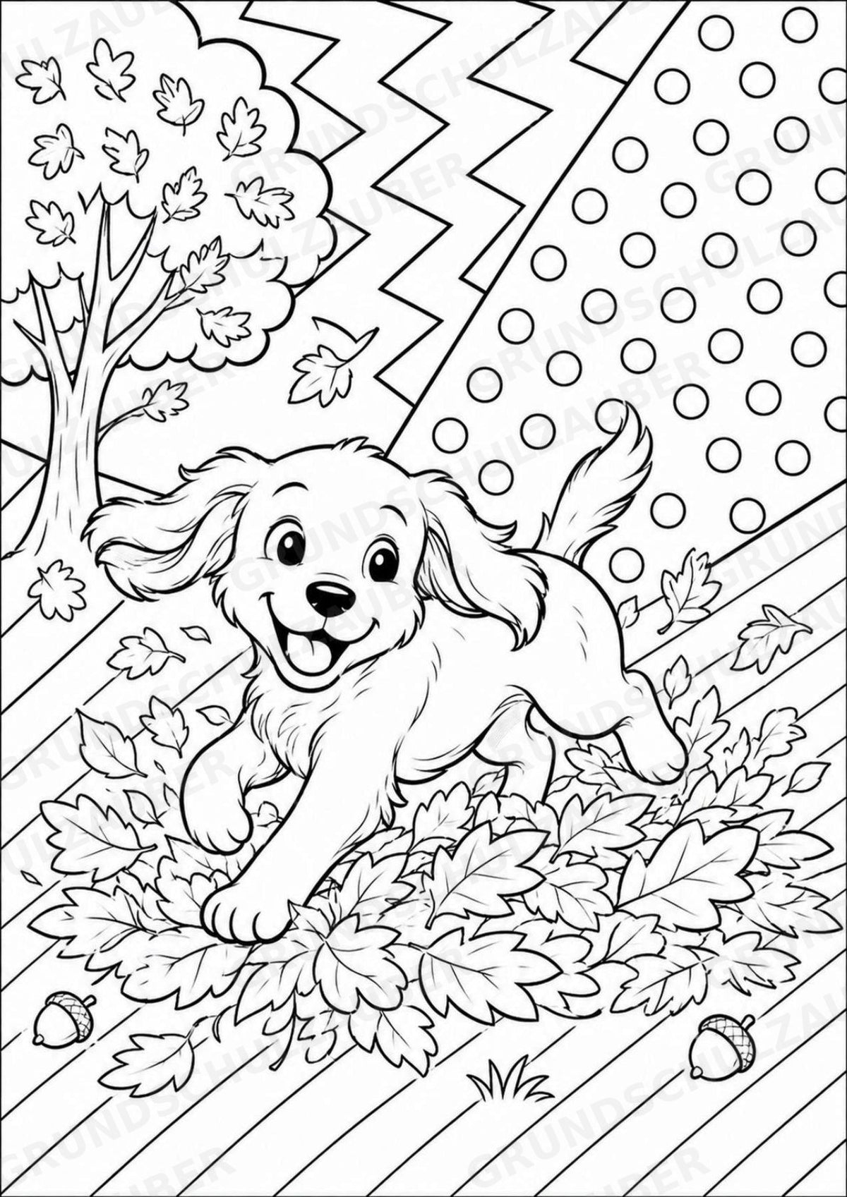 Hund POP Art Ausmalbilder 15 Malvorlagen – Materialseite 3