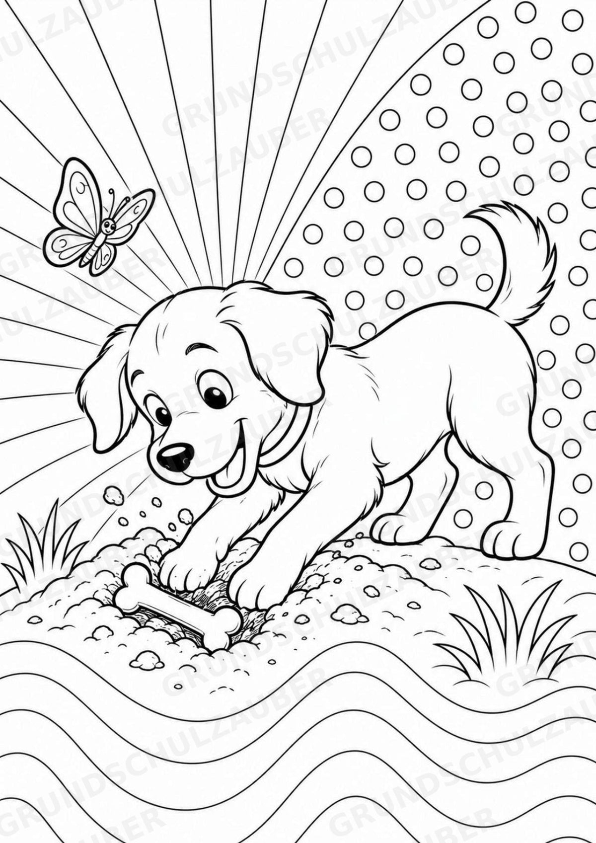 Hund POP Art Ausmalbilder 15 Malvorlagen – Materialseite 4