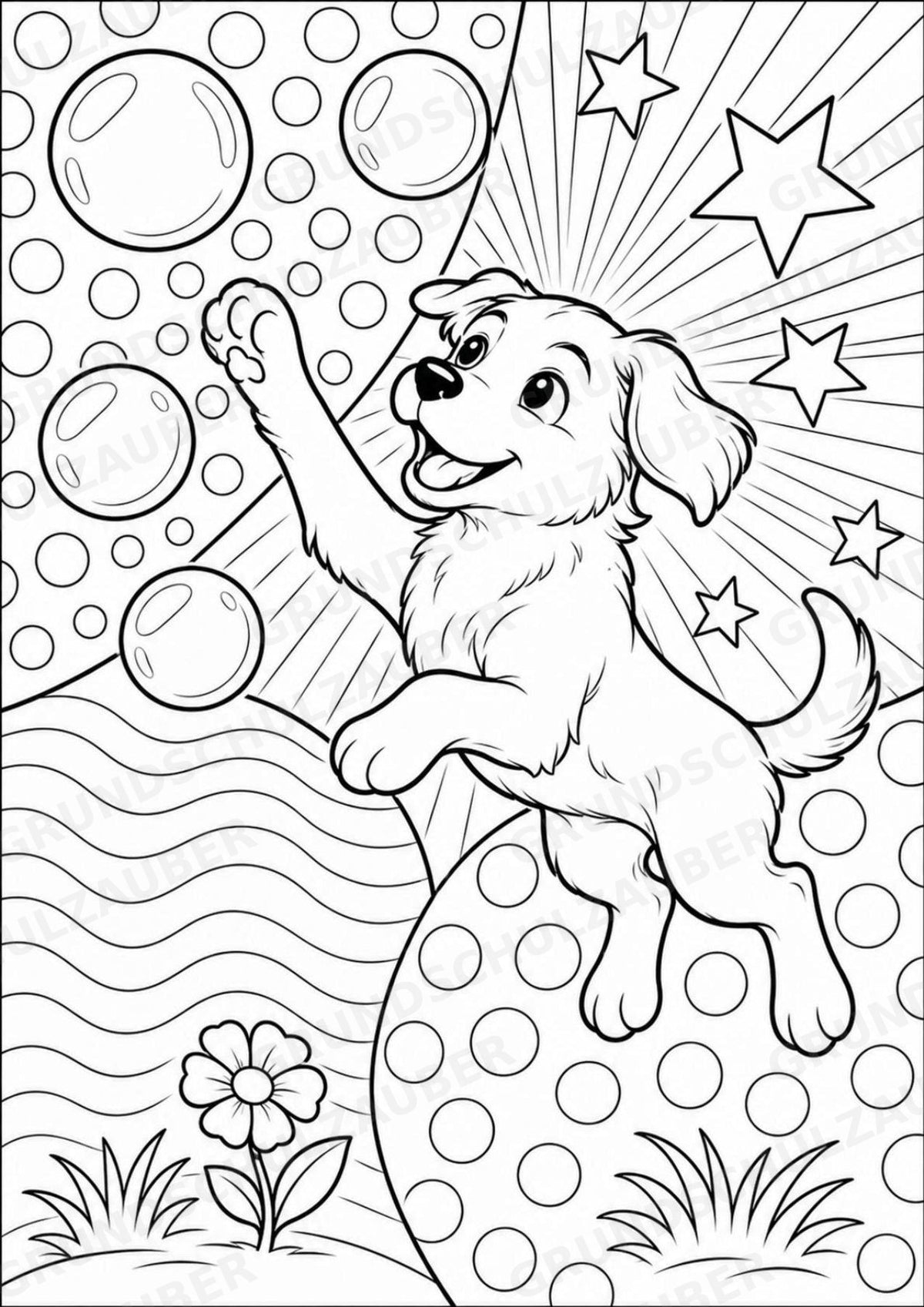 Hund POP Art Ausmalbilder 15 Malvorlagen – Materialseite 13
