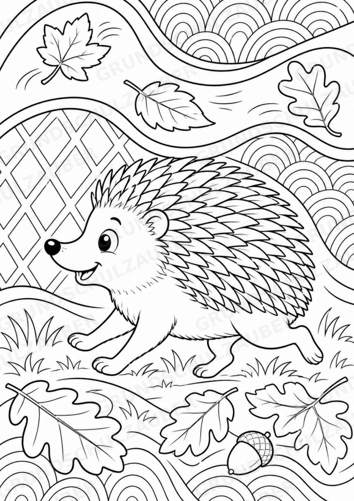 Igel POP Art Ausmalbilder 15 Malvorlagen – Materialseite 3