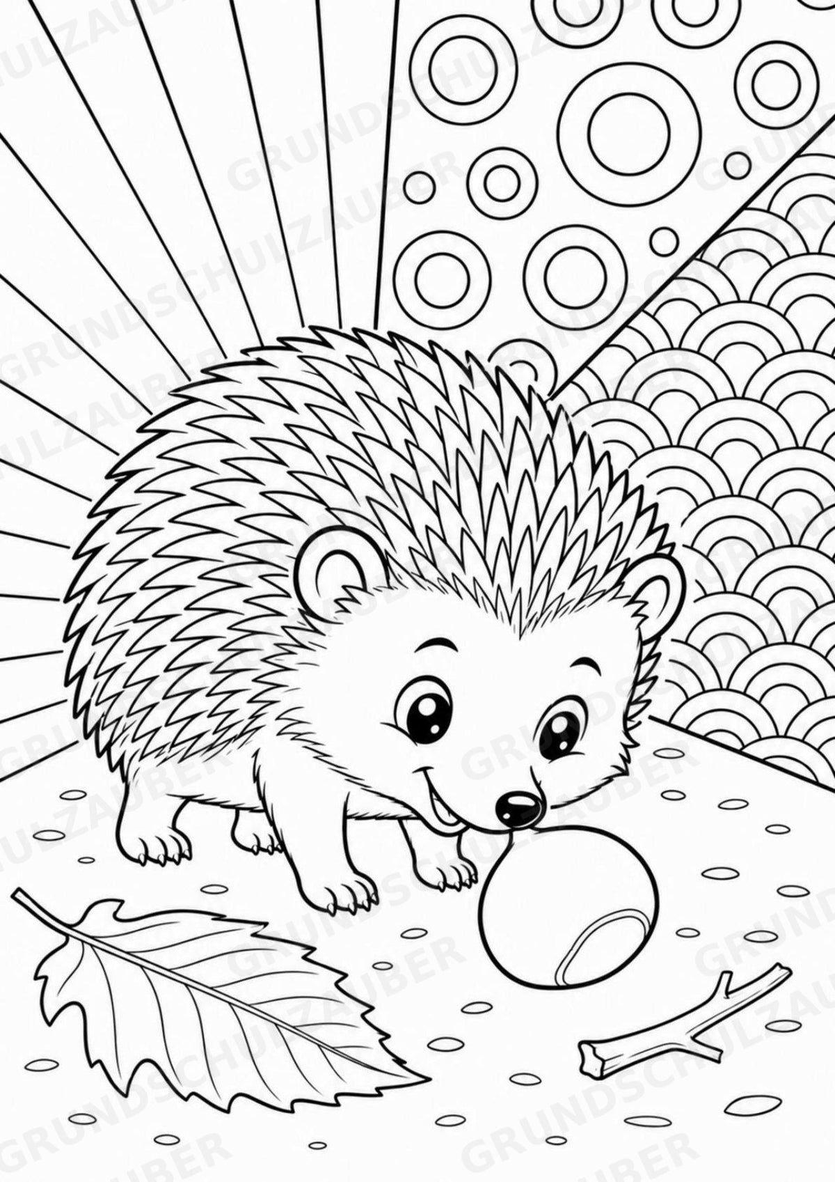 Igel POP Art Ausmalbilder 15 Malvorlagen – Materialseite 4