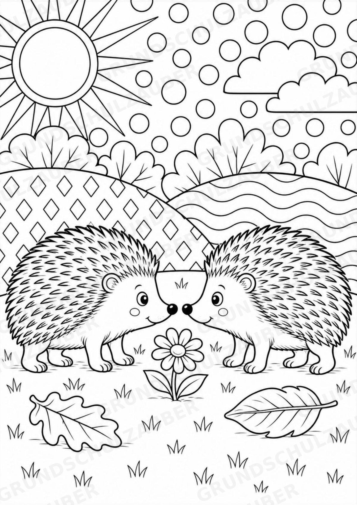 Igel POP Art Ausmalbilder 15 Malvorlagen – Materialseite 7