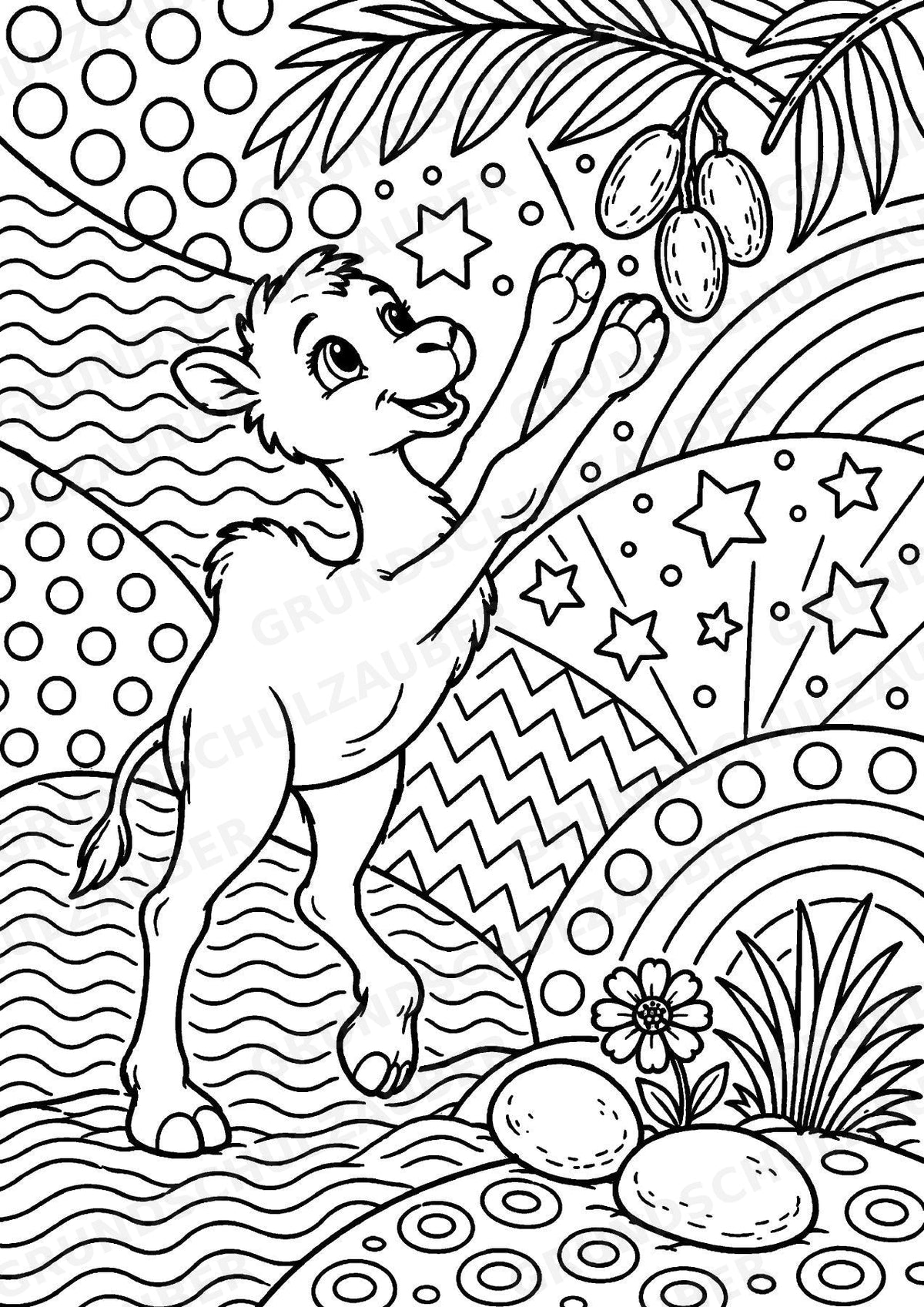 Kamel POP Art Ausmalbilder 15 Malvorlagen – Materialseite 3