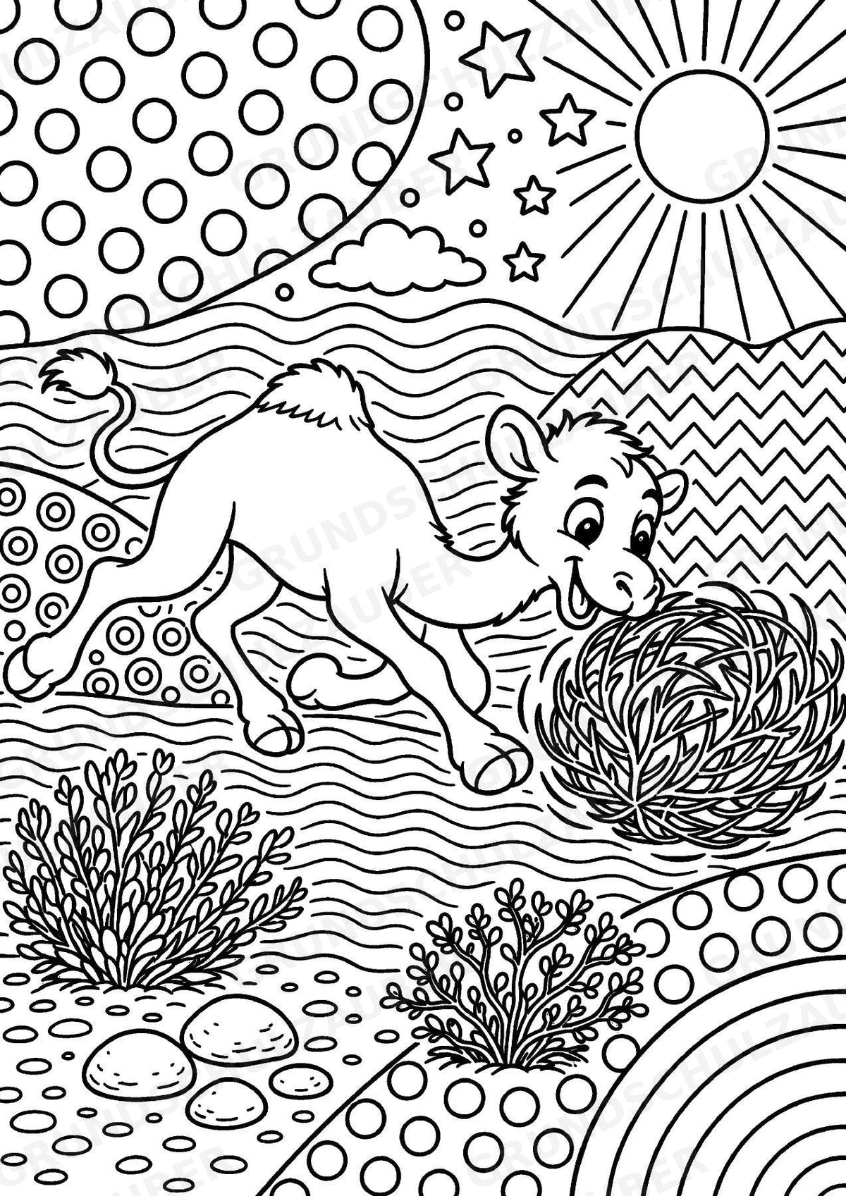 Kamel POP Art Ausmalbilder 15 Malvorlagen – Materialseite 8