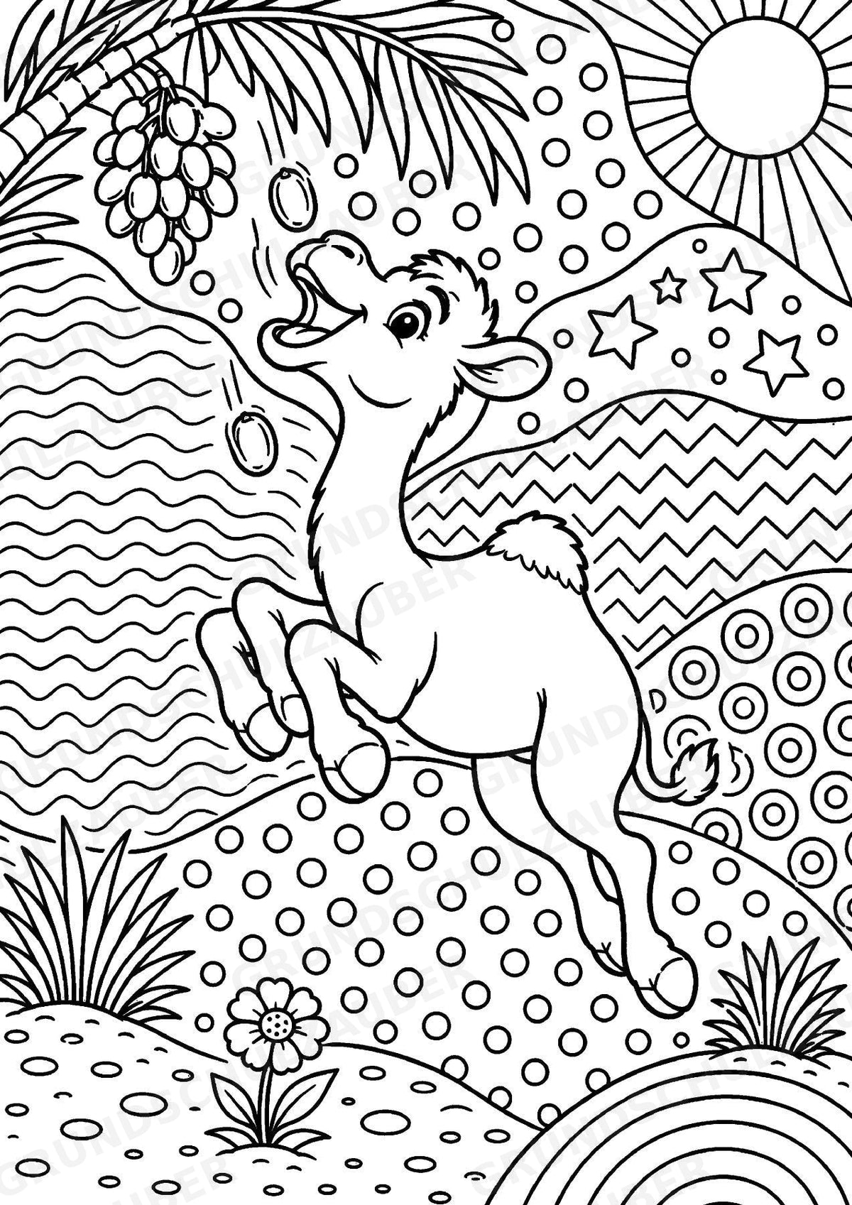 Kamel POP Art Ausmalbilder 15 Malvorlagen – Materialseite 14